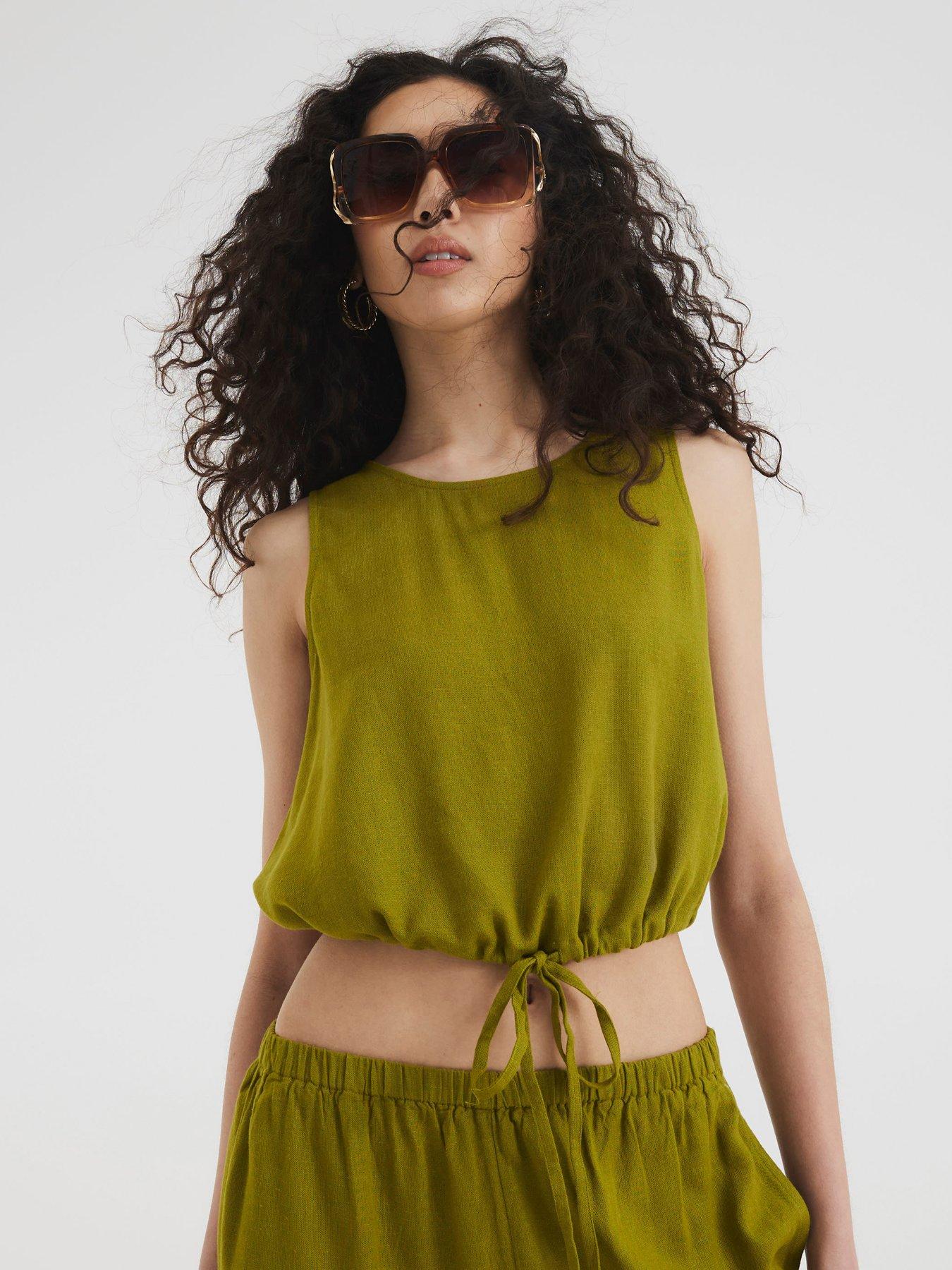 Image of River Island Puffball Top - Lime