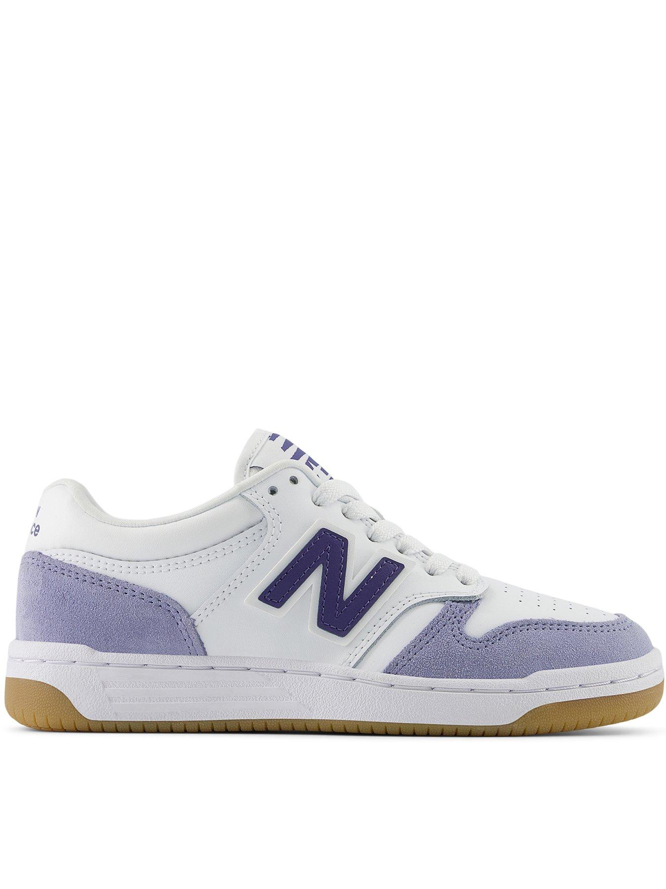 Image 1 of 5 of New Balance Junior B480 Lace Up Trainers - White