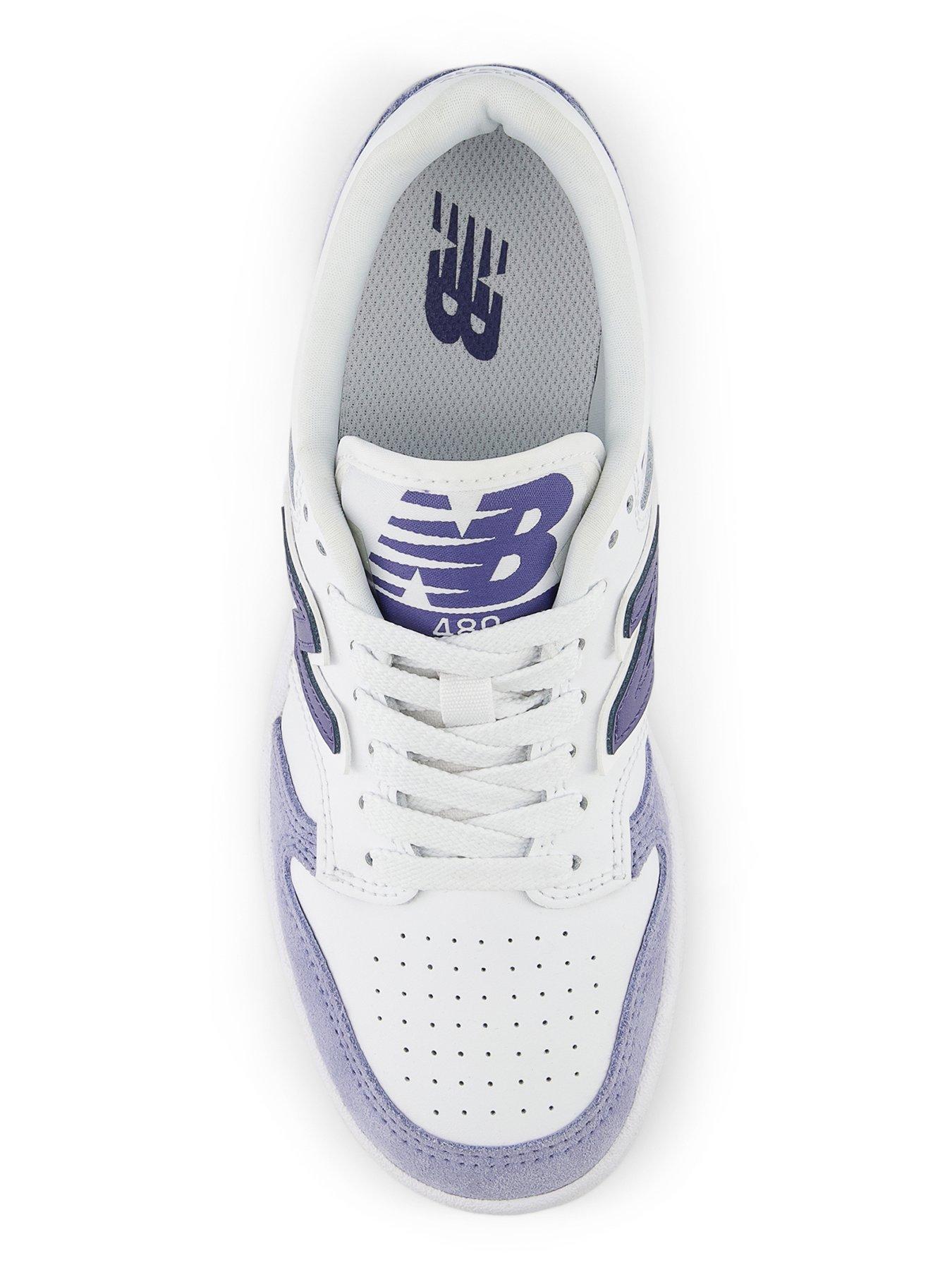 Image 3 of 5 of New Balance Junior B480 Lace Up Trainers - White