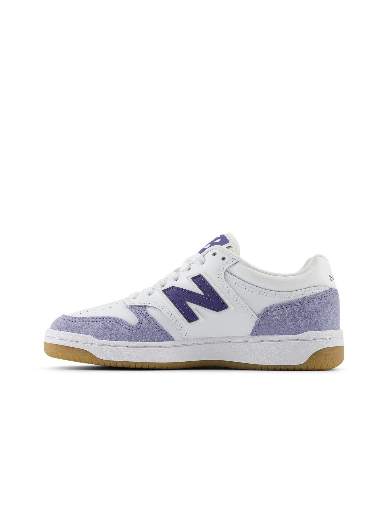 Image 5 of 5 of New Balance Junior B480 Lace Up Trainers - White