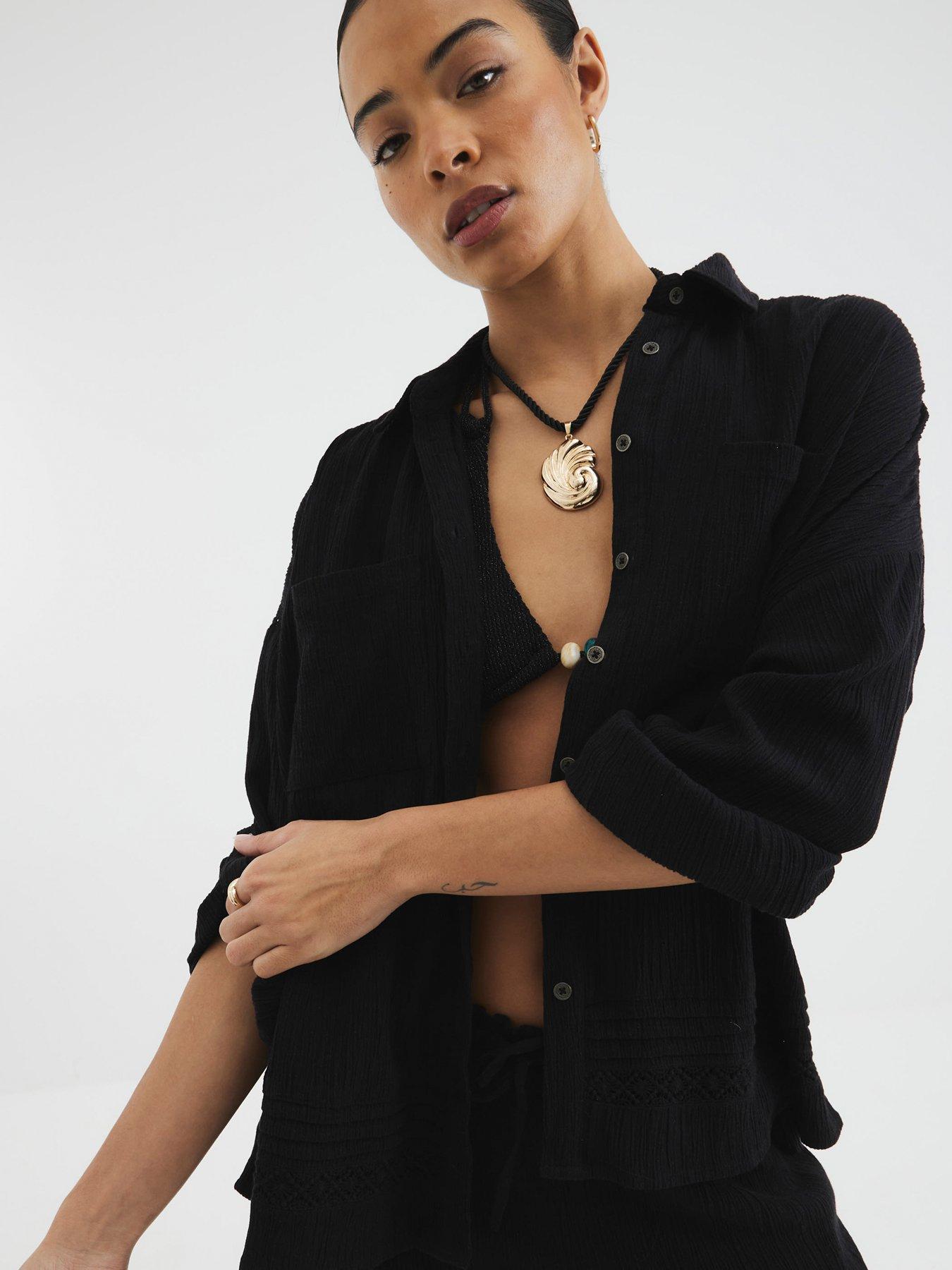 river-island-crinkle-pocket-shirt-blackoutfit