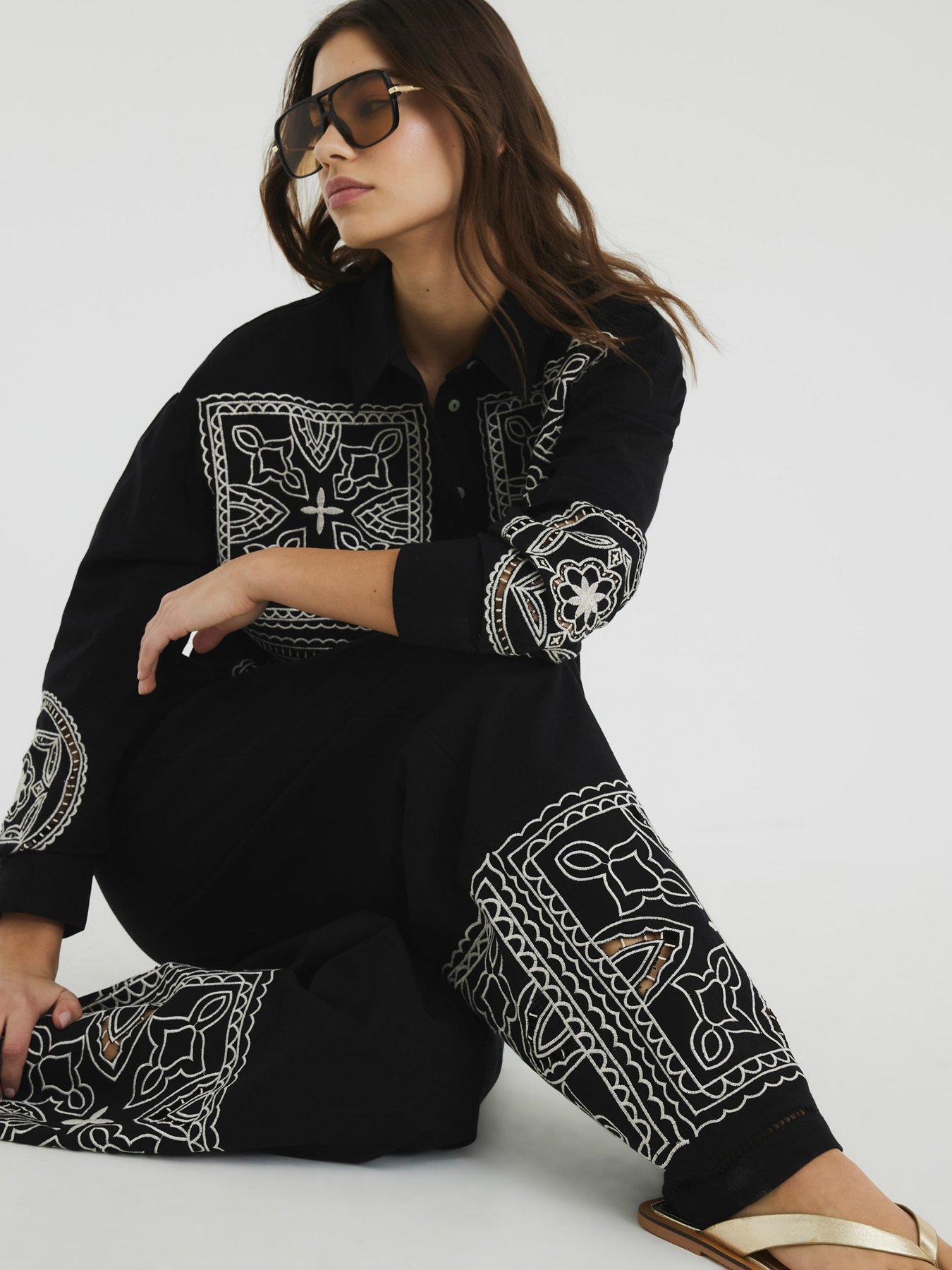 river-island-cutwork-trouser-blackoutfit