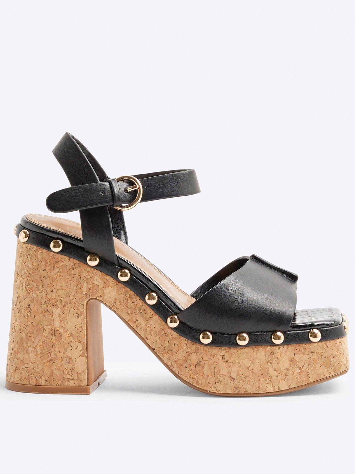 river-island-cork-platform-sandal-black