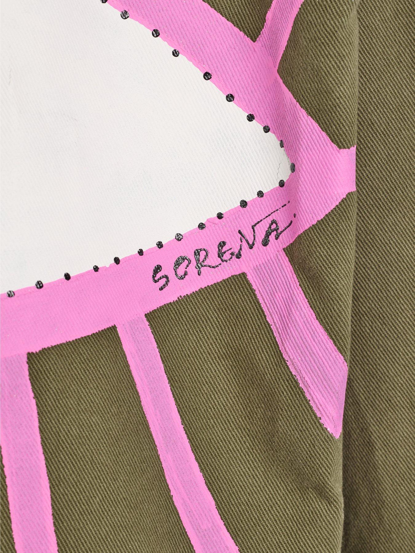 Image 3 of 4 of Sorena Eye Denim Jacket - Green