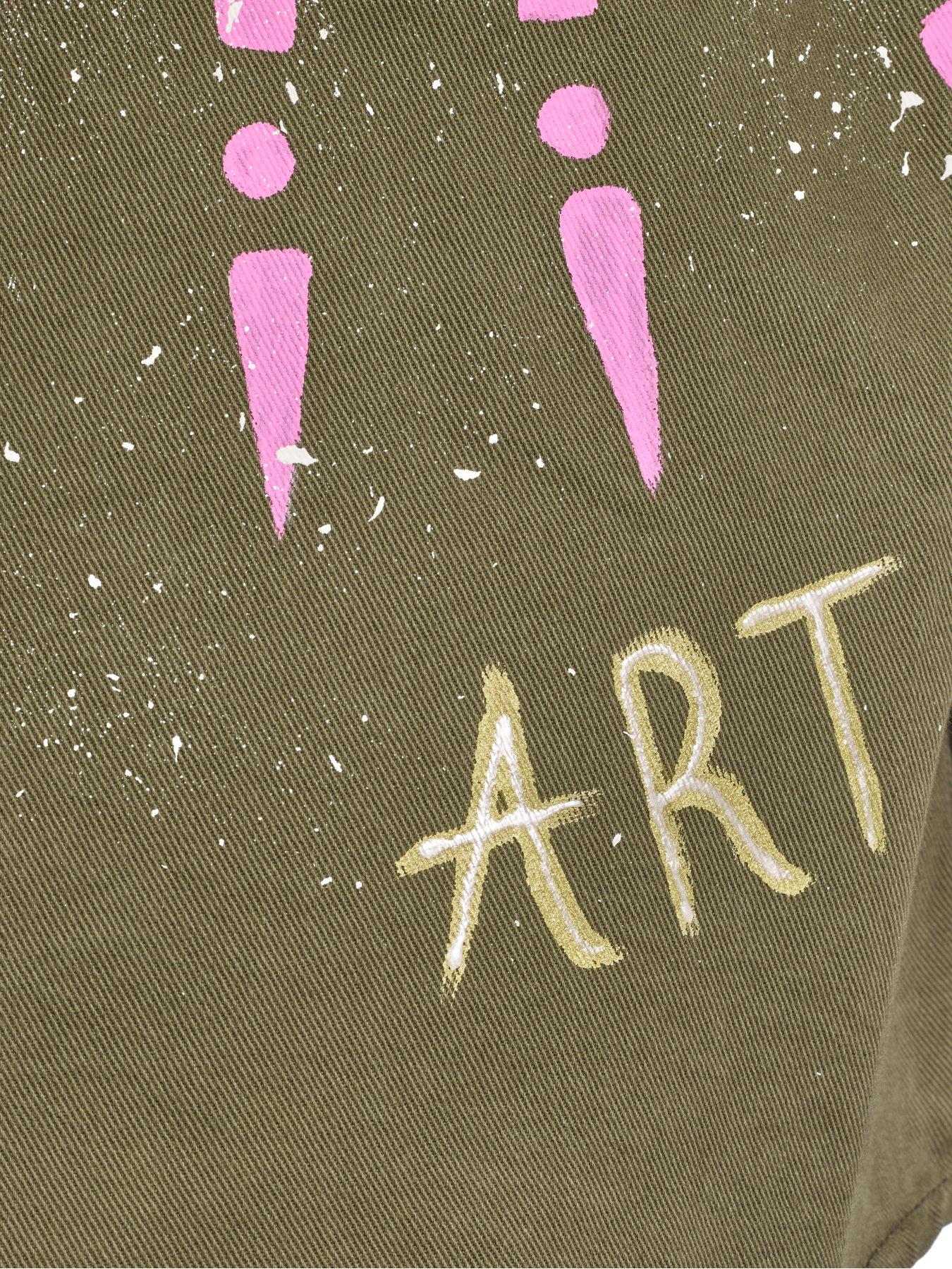 Image 4 of 4 of Sorena Eye Denim Jacket - Green