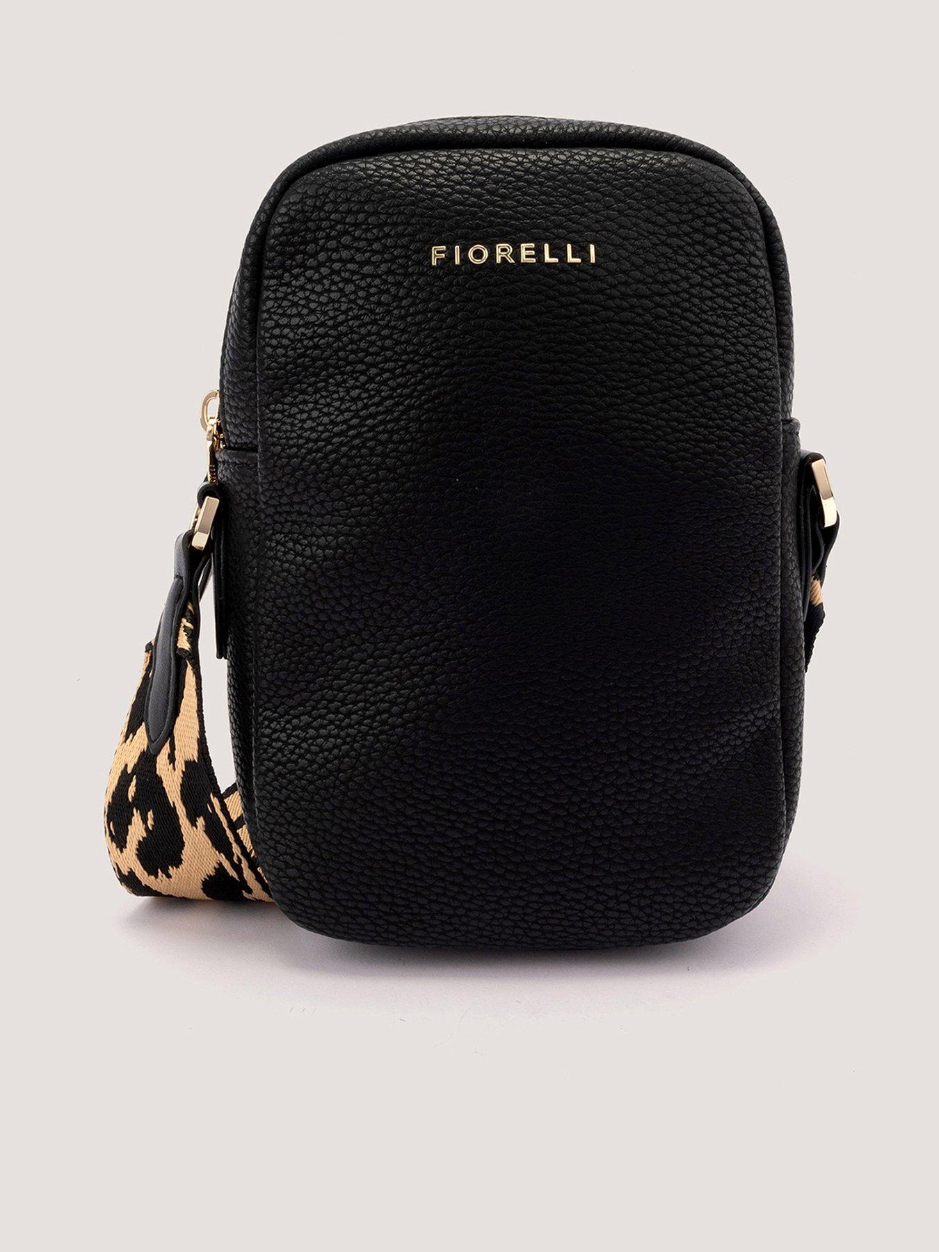 Image 1 of 5 of Fiorelli Effie Webbed Phone Crossbody - Black