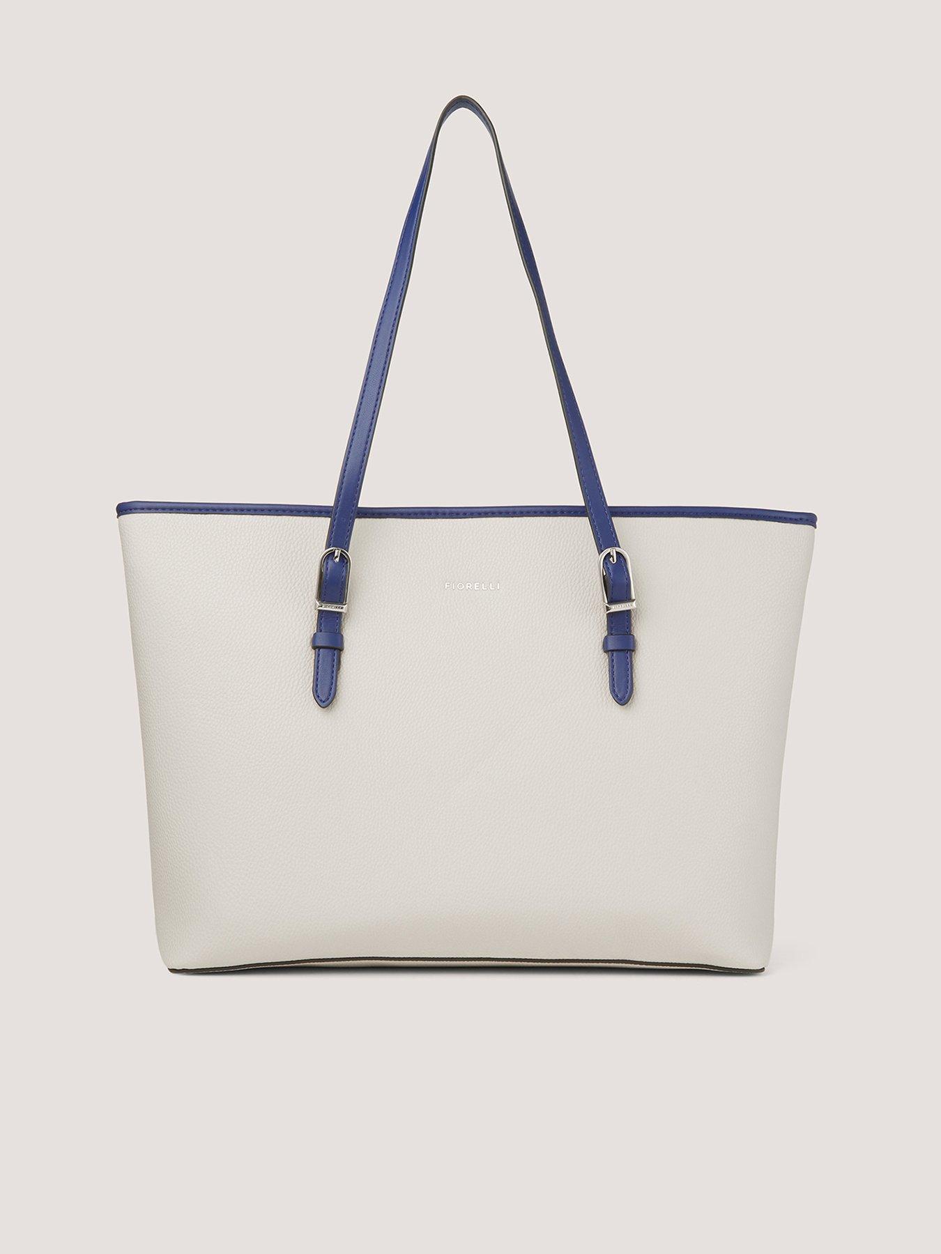Image 1 of 5 of Fiorelli Etta Buckle Tote - Light Stone / Nautical Blue