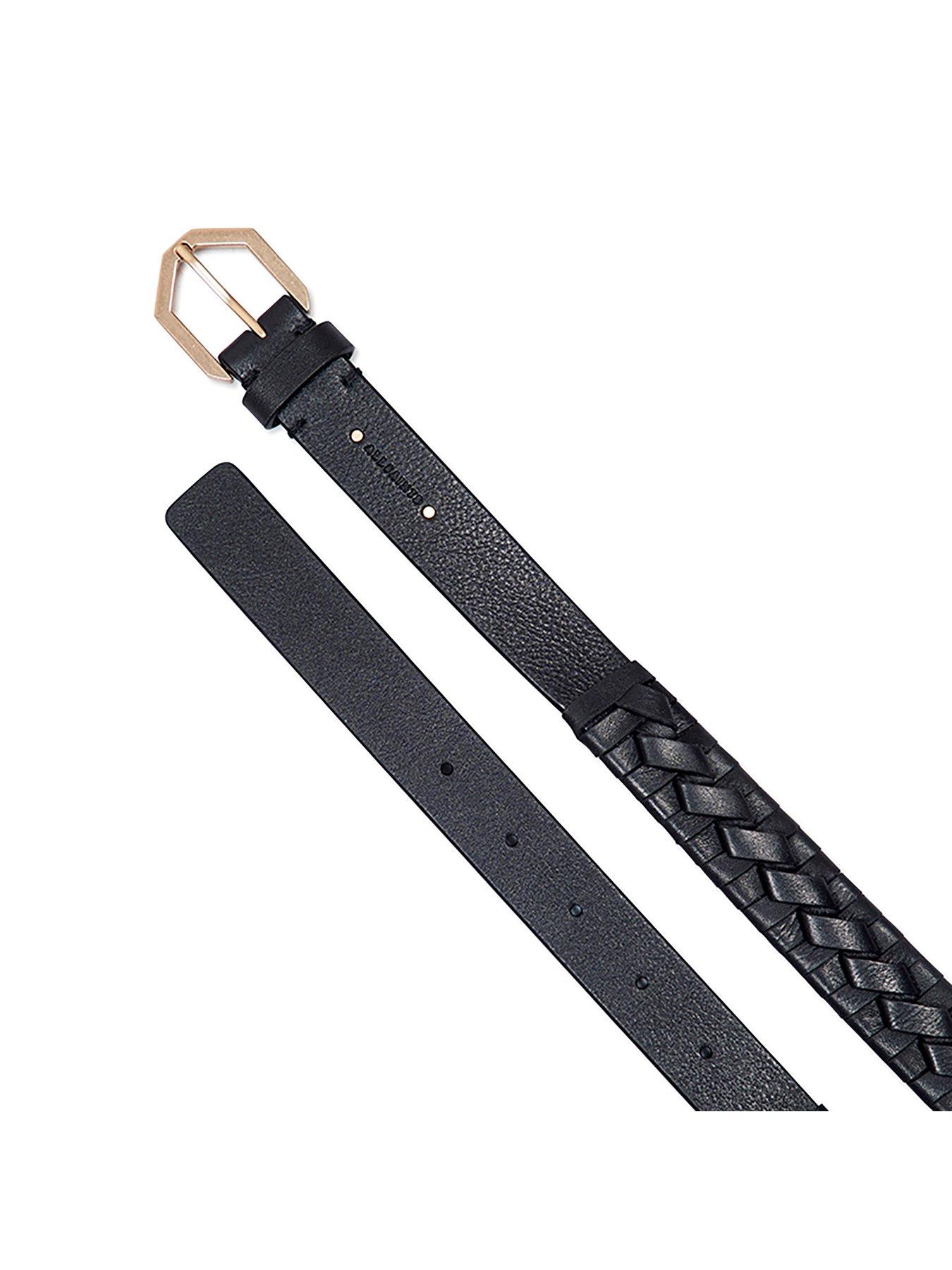 Image 3 of 3 of AllSaints 25Mm Woven Belt - Black
