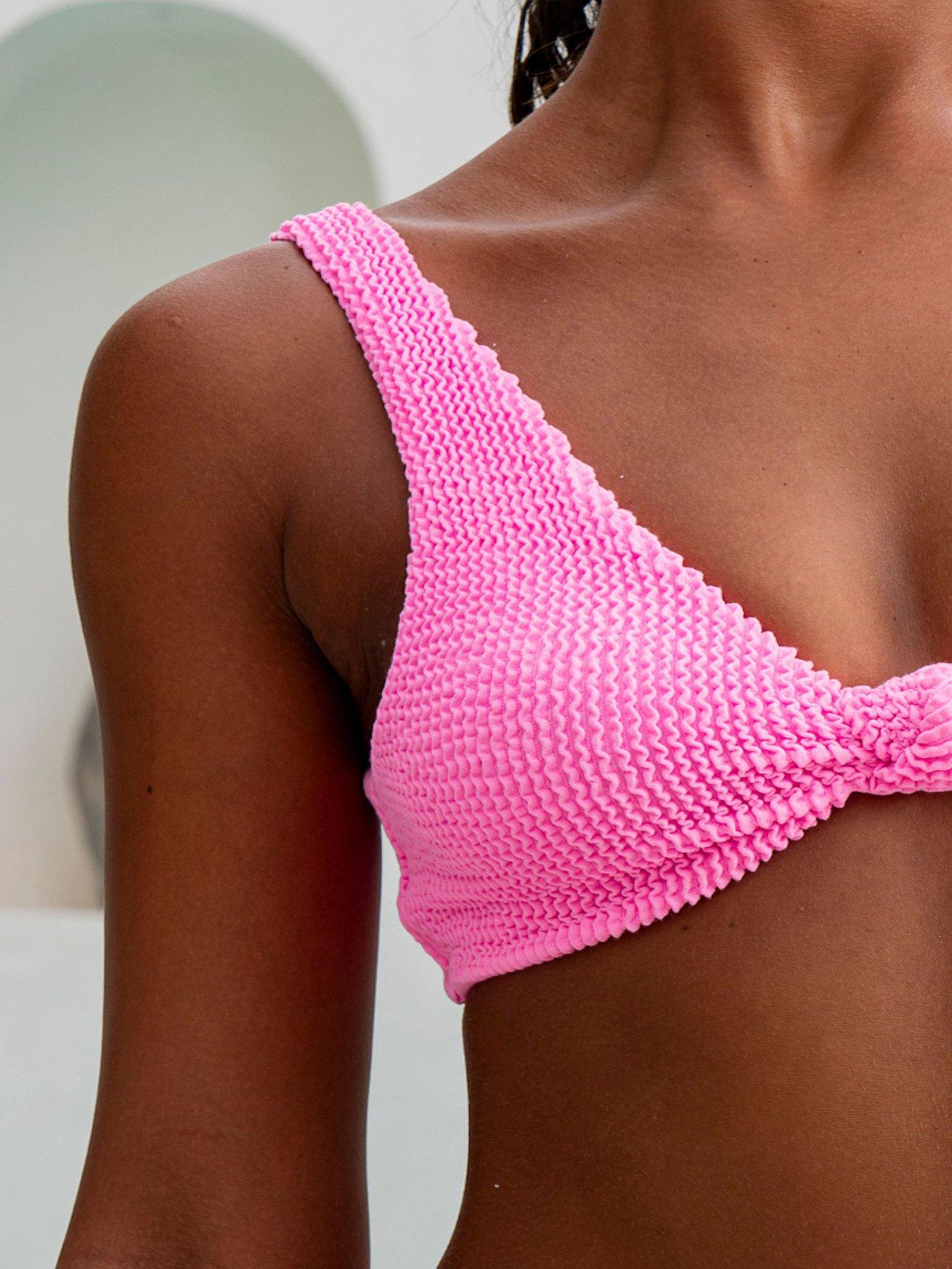 Image 3 of 6 of Moda Minx Scrunch Knot Bikini Top - Candy Pink