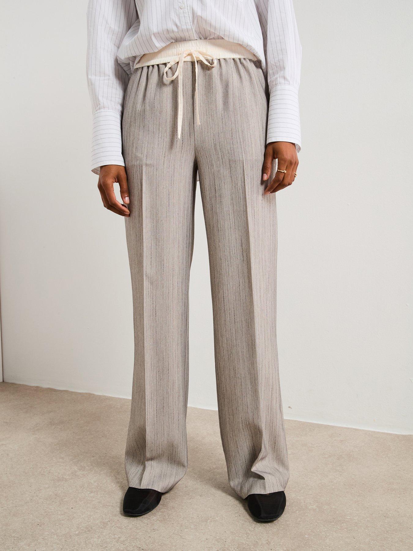 v-by-very-texturednbspcontrast-waistband-trouser-grey