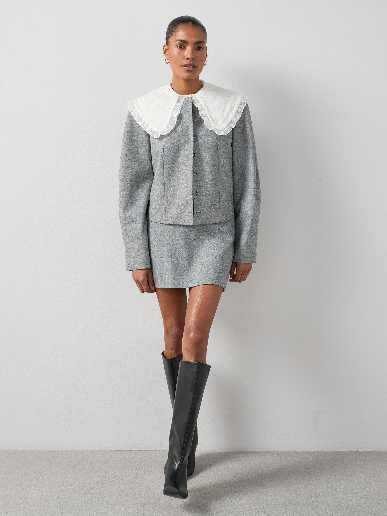 V by Very Micro Mini Skirt - Grey | Very Ireland