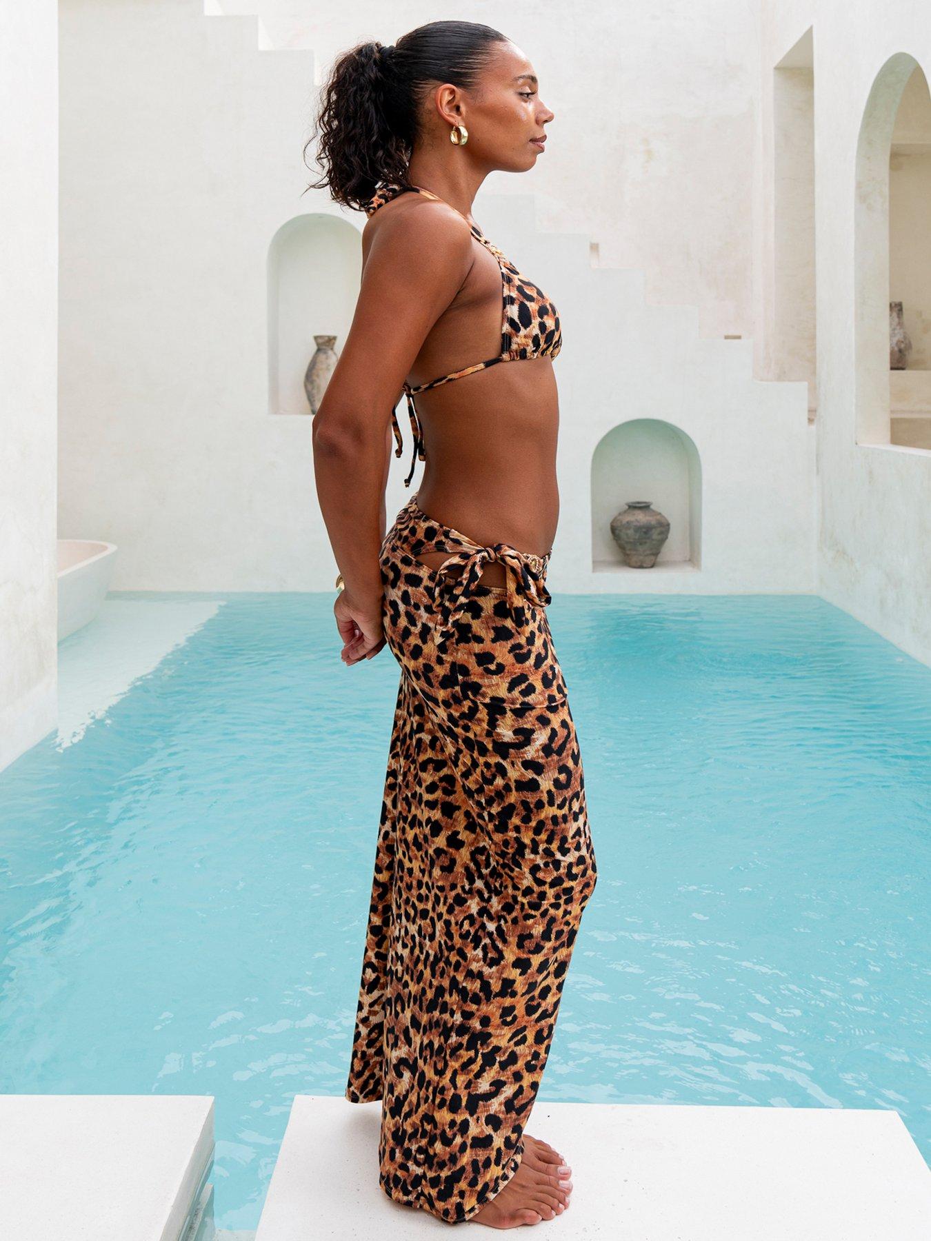 Image 5 of 6 of Moda Minx Swim Fabric Long Skirt - Leopard