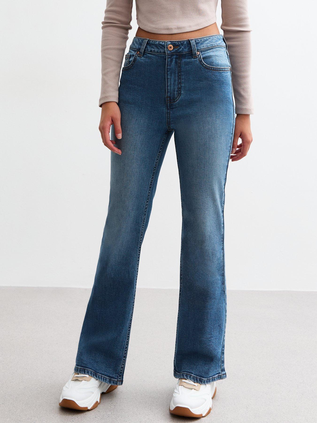 new-look-915-girls-blue-washed-flared-jeans