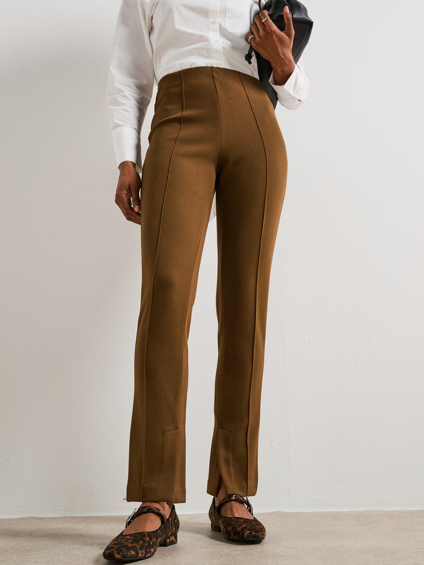 v-by-very-split-slim-flare-brown