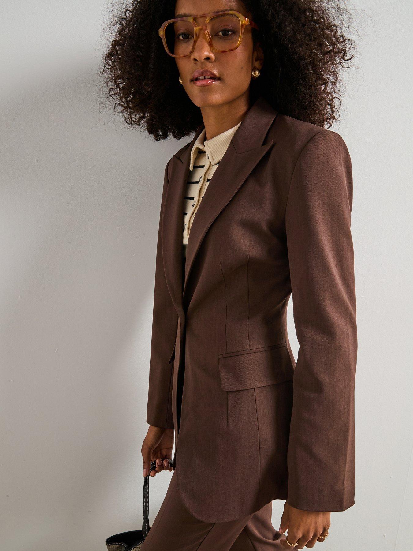 v-by-very-sculpted-blazer-browndetail