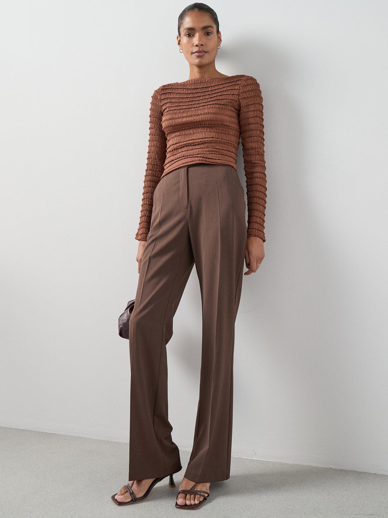Image 1 of 6 of V by Very Clean Trouser - Brown