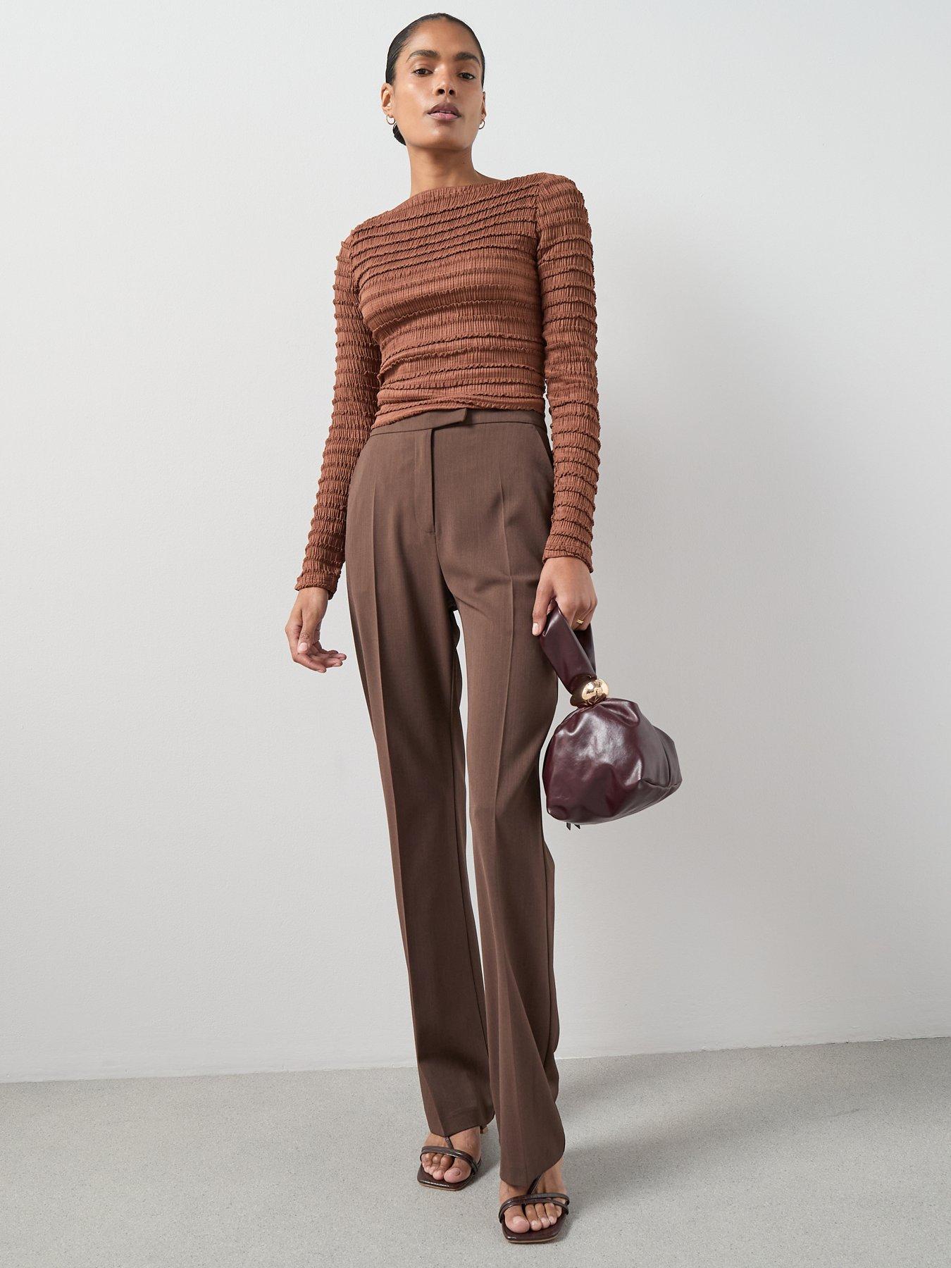Image 3 of 6 of V by Very Clean Trouser - Brown