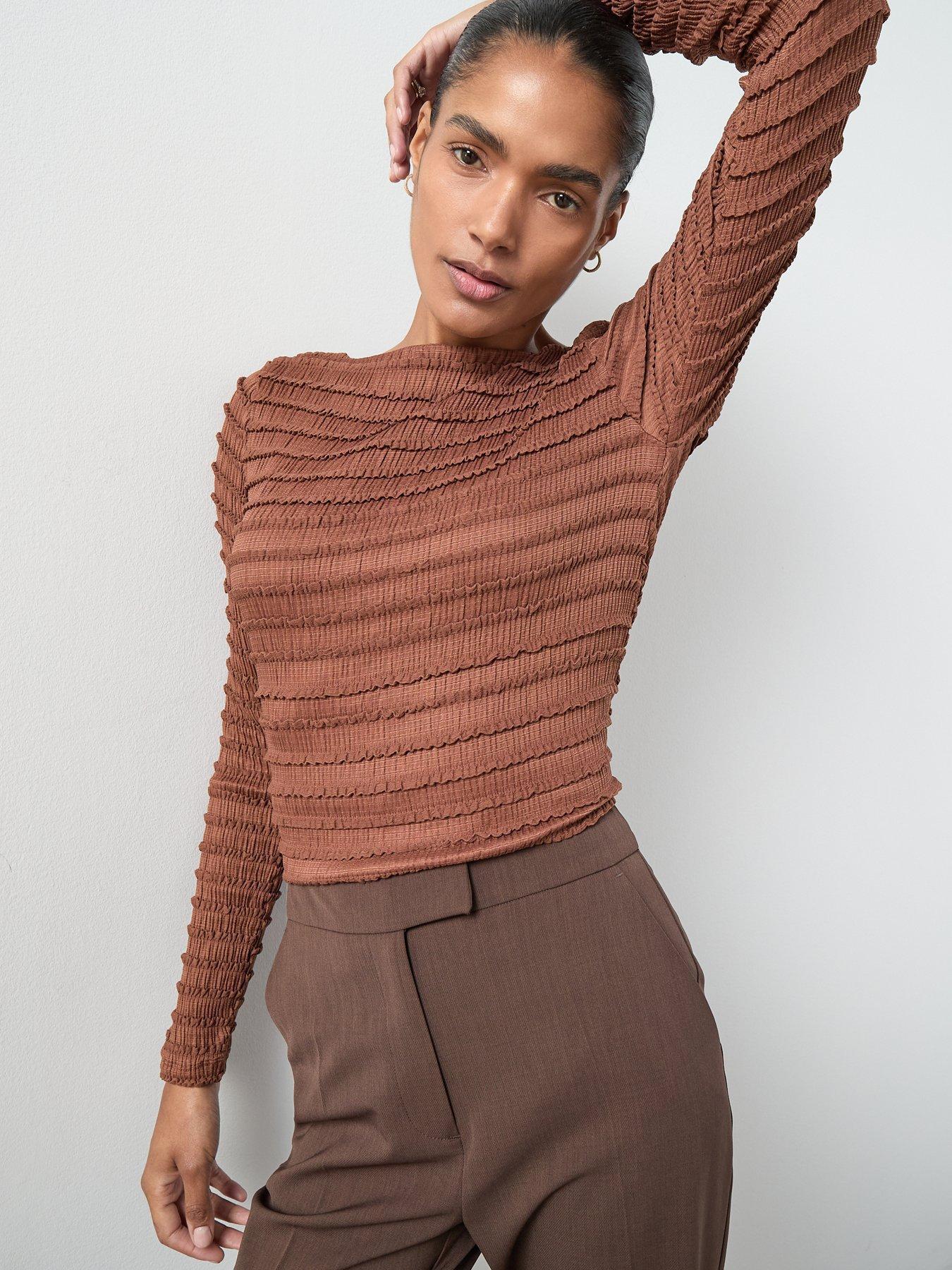 Image 5 of 6 of V by Very Clean Trouser - Brown