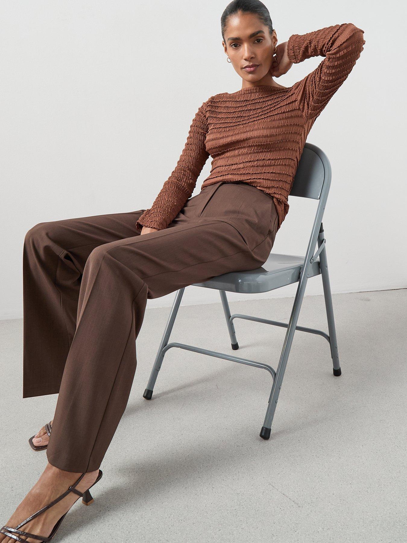 Image 6 of 6 of V by Very Clean Trouser - Brown