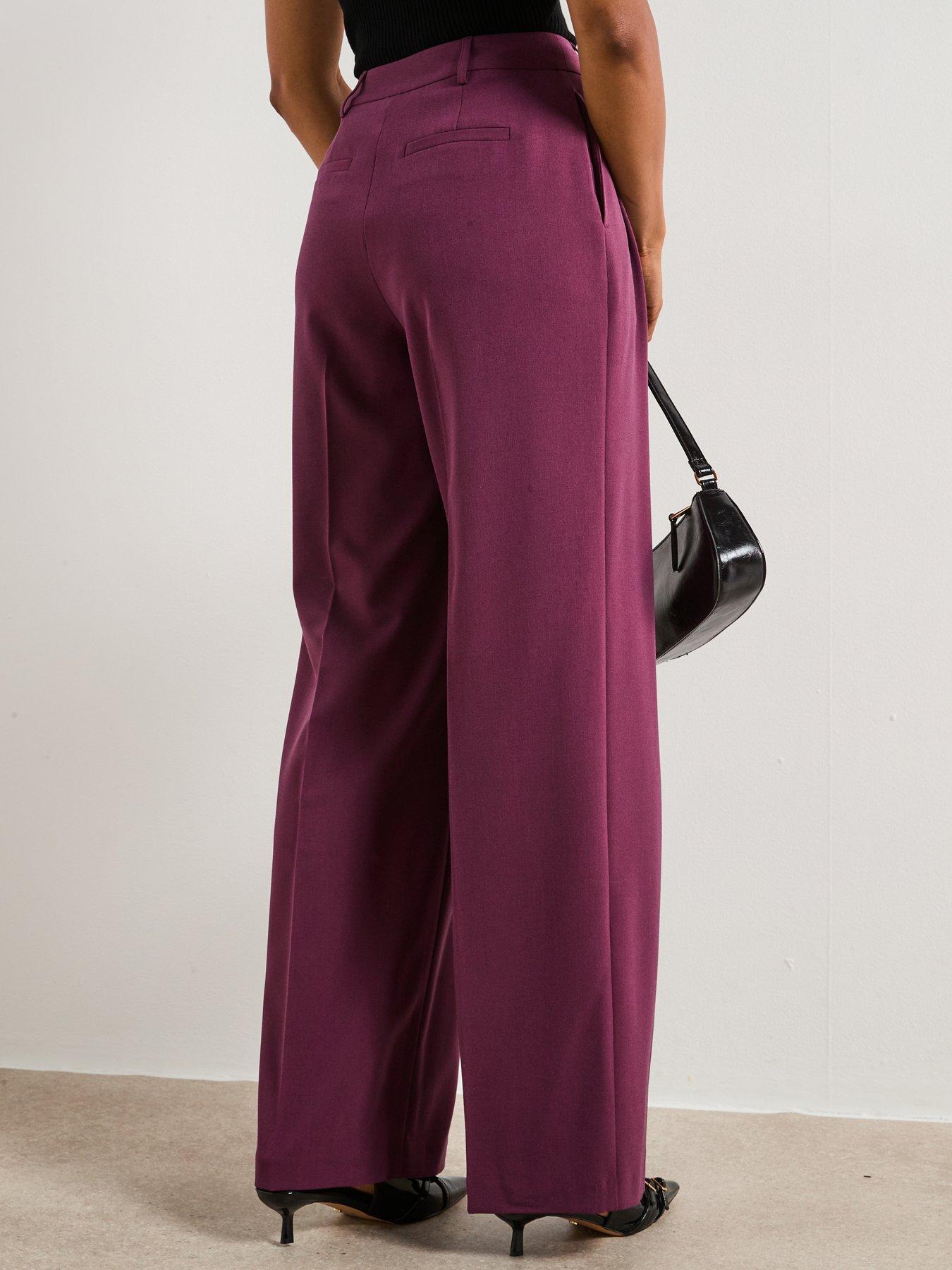 Image 2 of 6 of V by Very Wide Leg Trouser - Purple