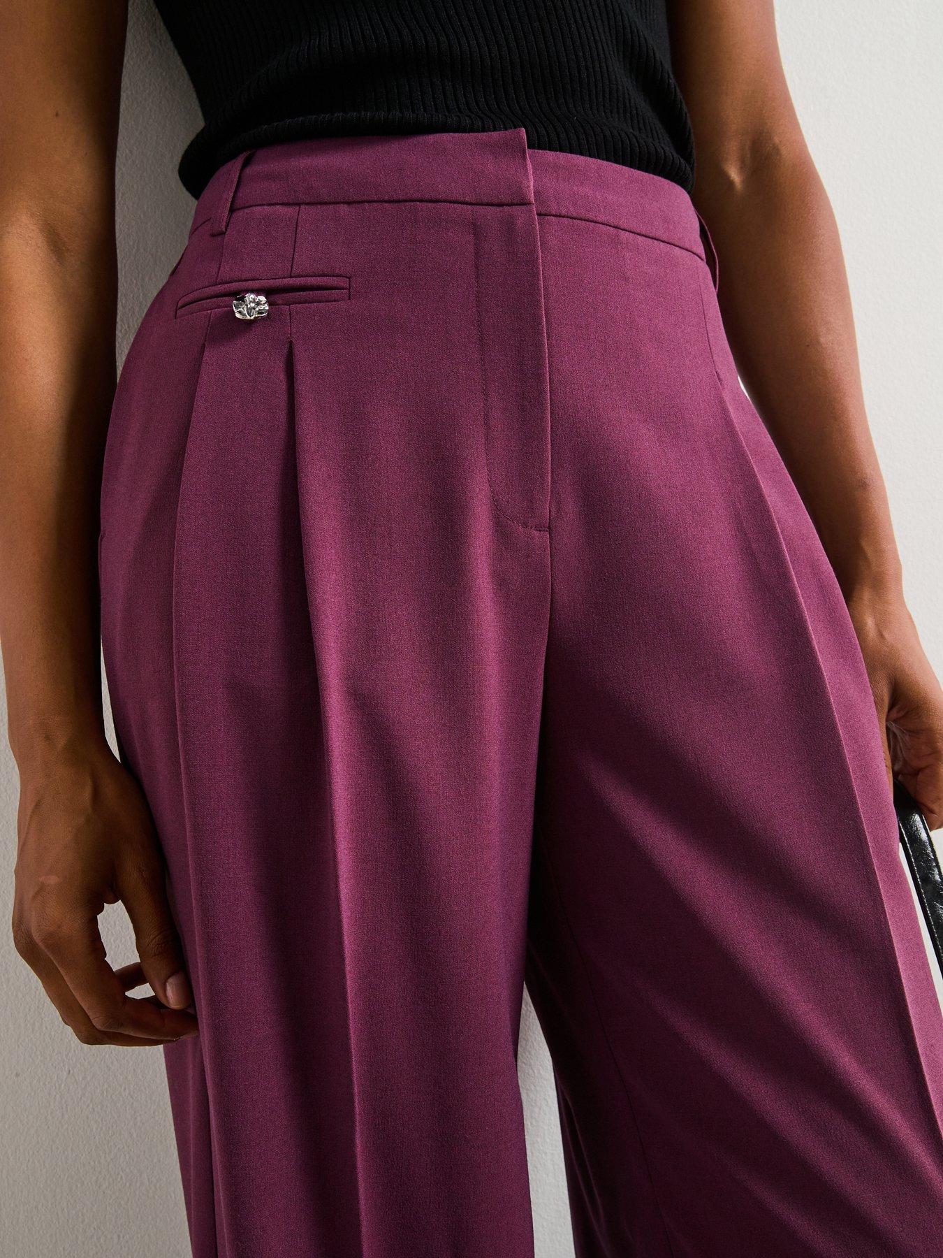 Image 5 of 6 of V by Very Wide Leg Trouser - Purple