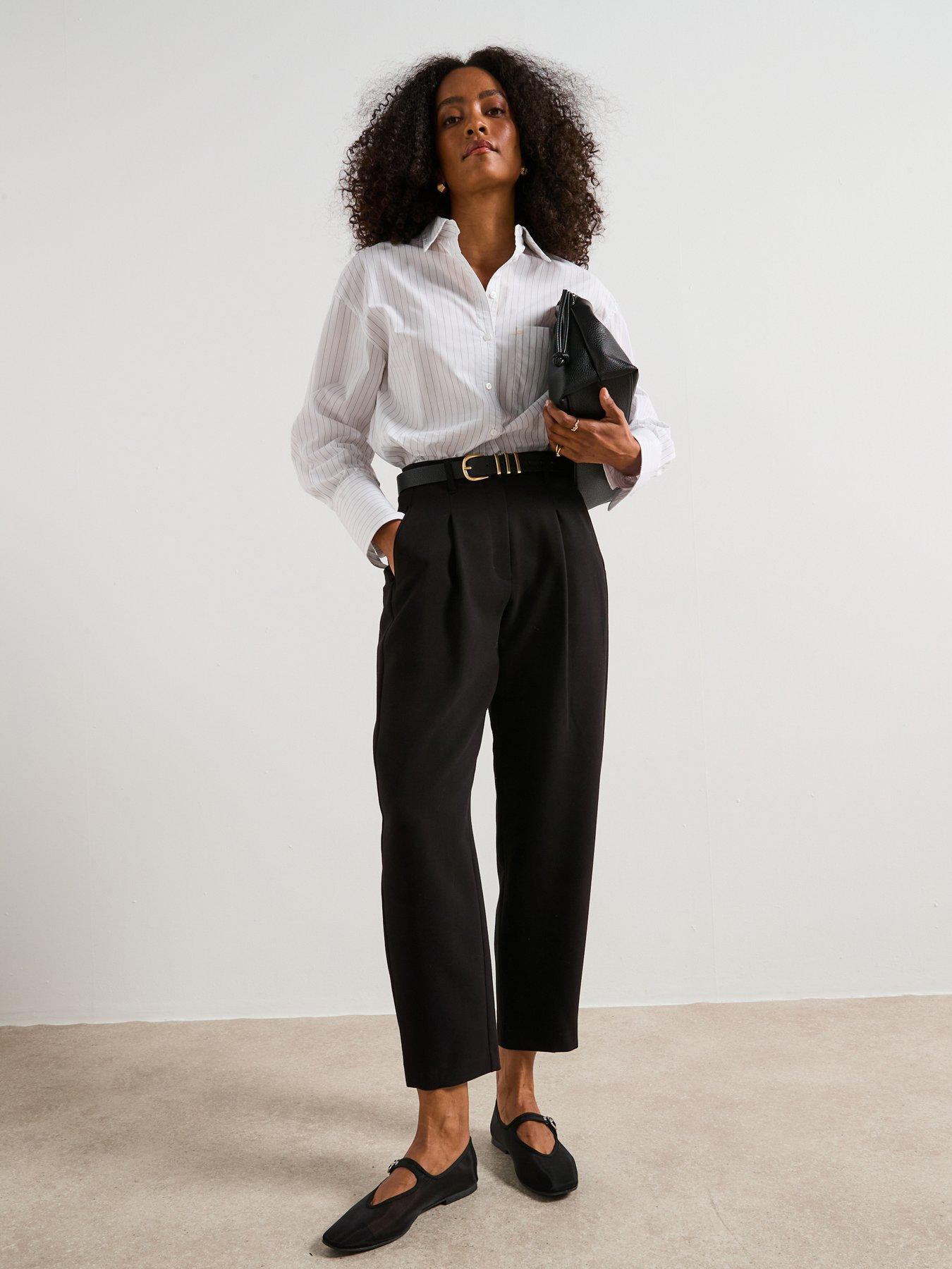 the-very-collection-barrel-leg-trousers-black