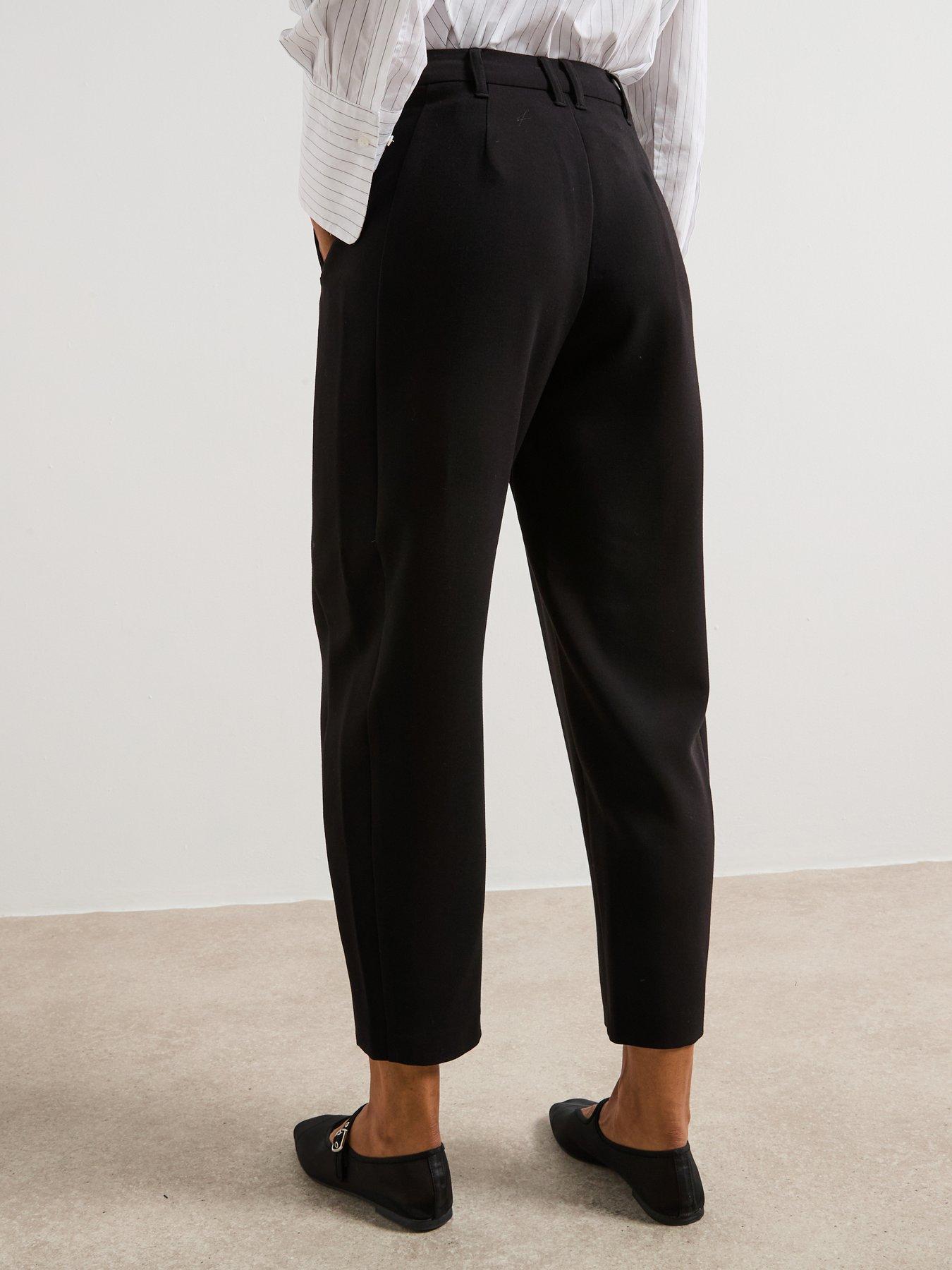 the-very-collection-barrel-leg-trousers-blackstillFront