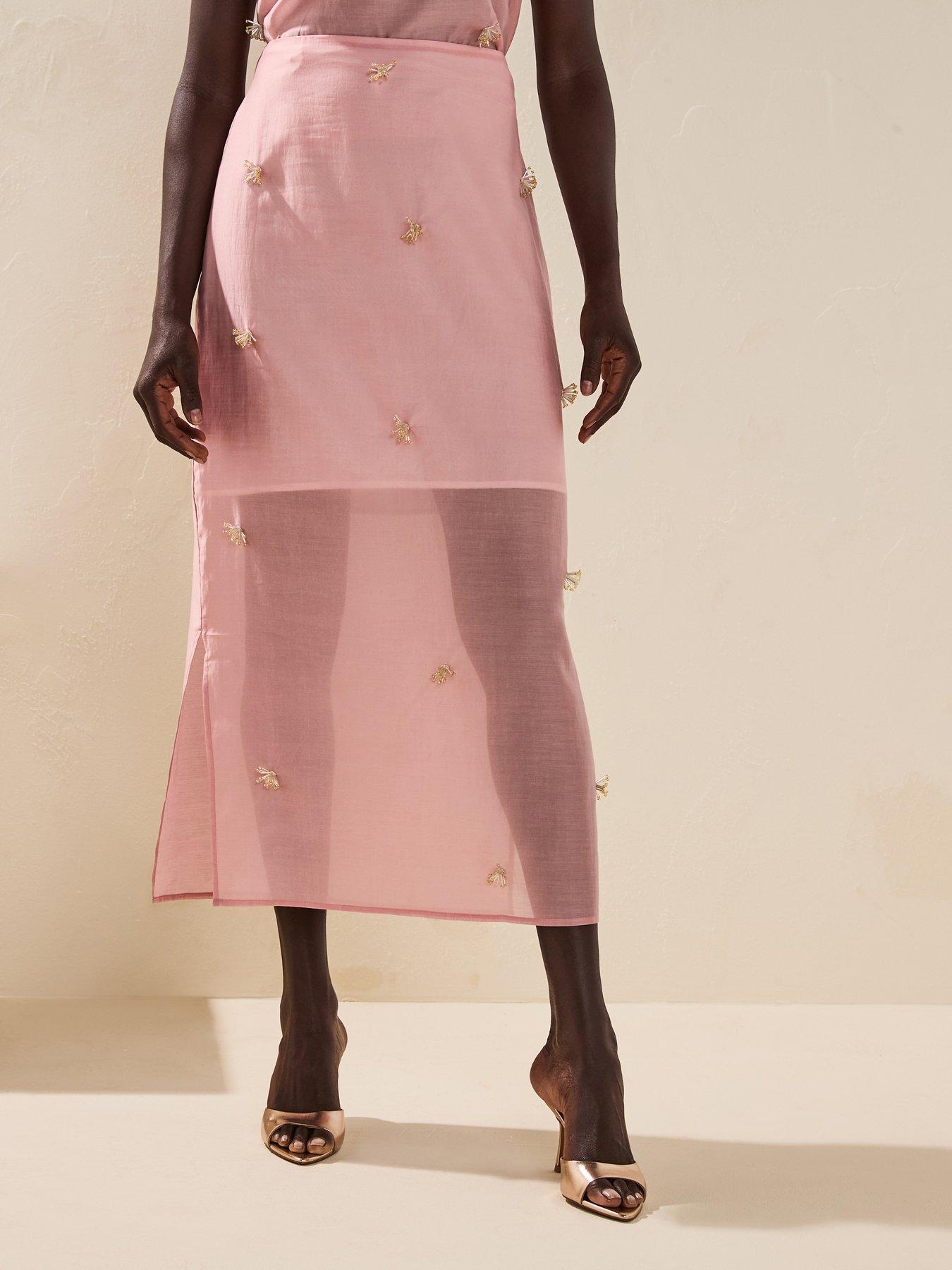 undefined Jewelled Skirt Co-Ord - Pink