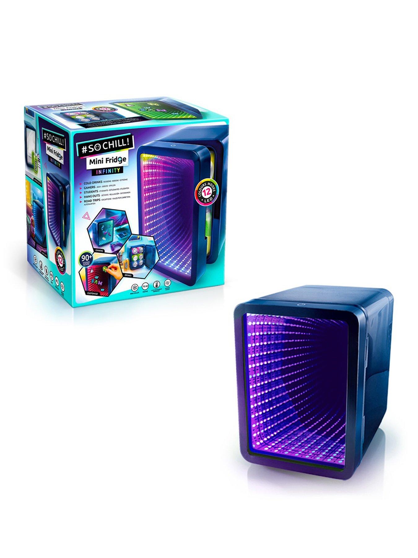 so-chill-so-chill-mini-fridge-infinity-chills-6-regular-cans-mirror-effect-lednbspdoor-dark-blue