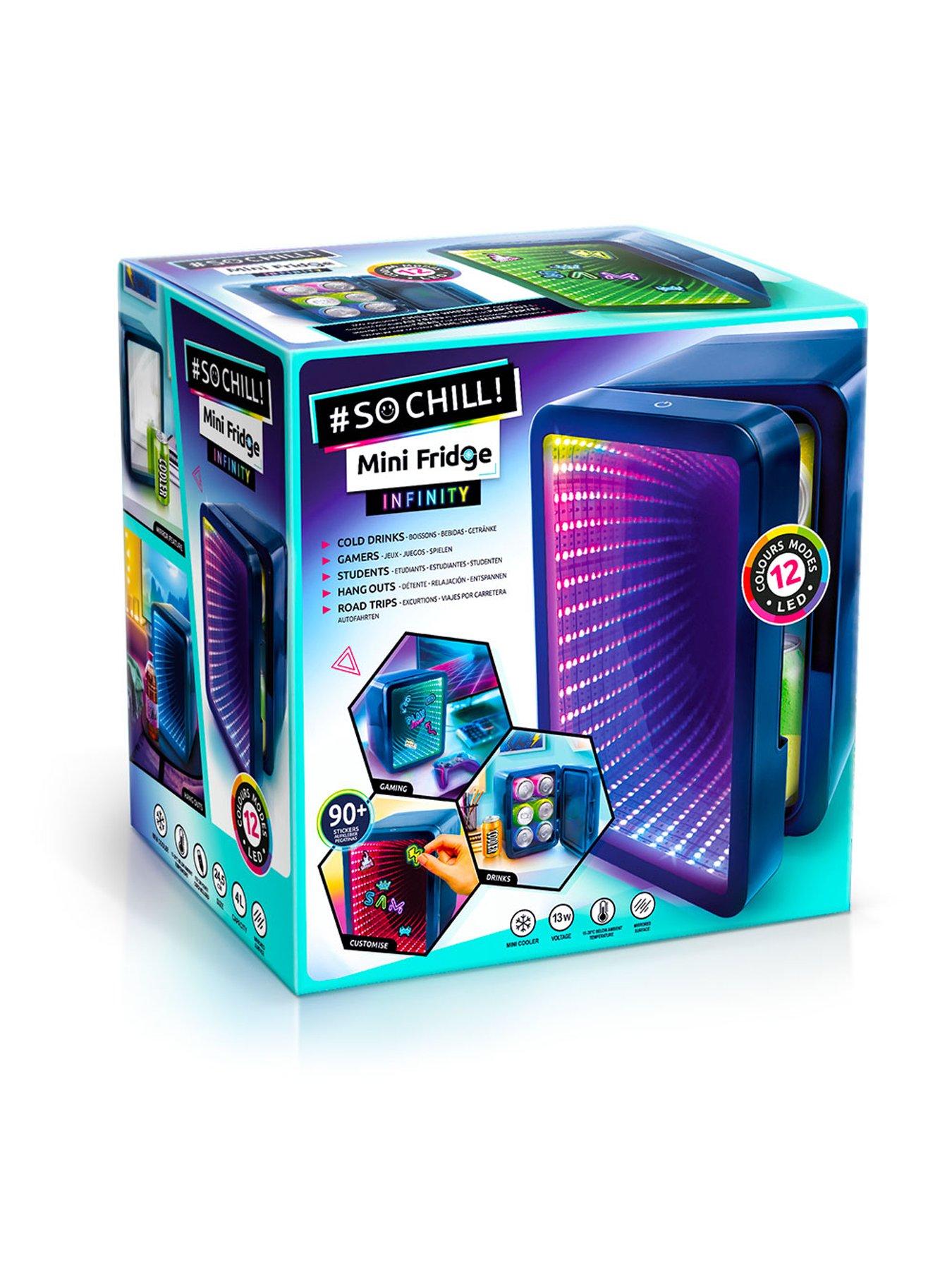 so-chill-so-chill-mini-fridge-infinity-chills-6-regular-cans-mirror-effect-lednbspdoor-dark-bluestillFront
