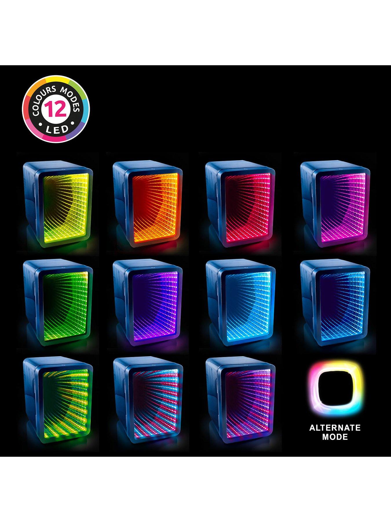 so-chill-so-chill-mini-fridge-infinity-chills-6-regular-cans-mirror-effect-lednbspdoor-dark-blueback