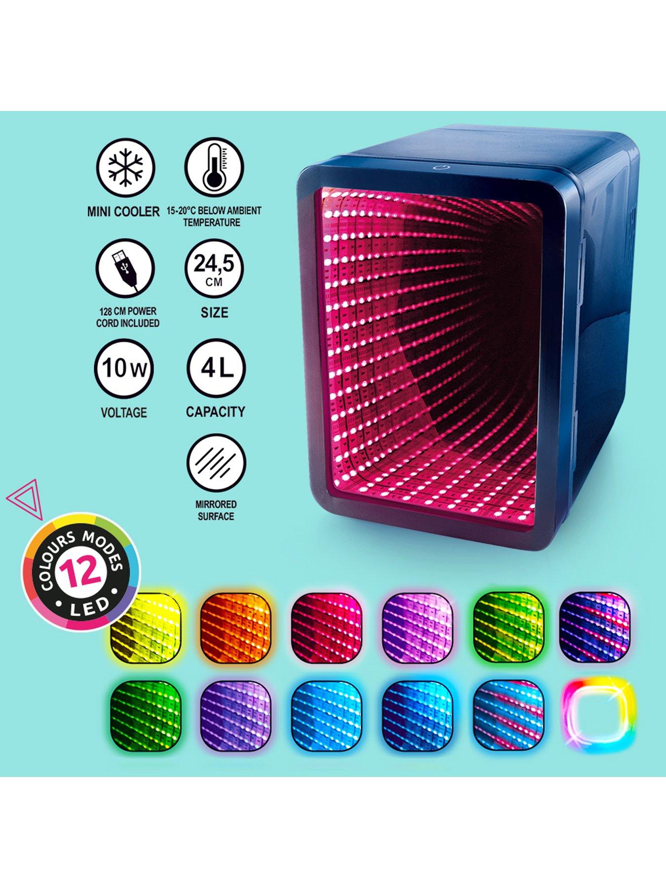 Image 7 of 8 of So Chill Mini Fridge Infinity - Chills 6 Regular Cans, Mirror Effect LED&nbsp;Door - Dark Blue