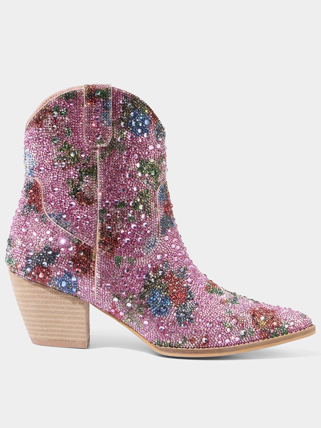 undefined California Drifter Jewelled Boots - Pink