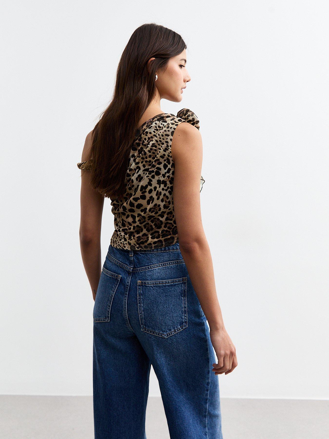 new-look-corsage-leopard-print-one-shoulder-top-brownstillFront