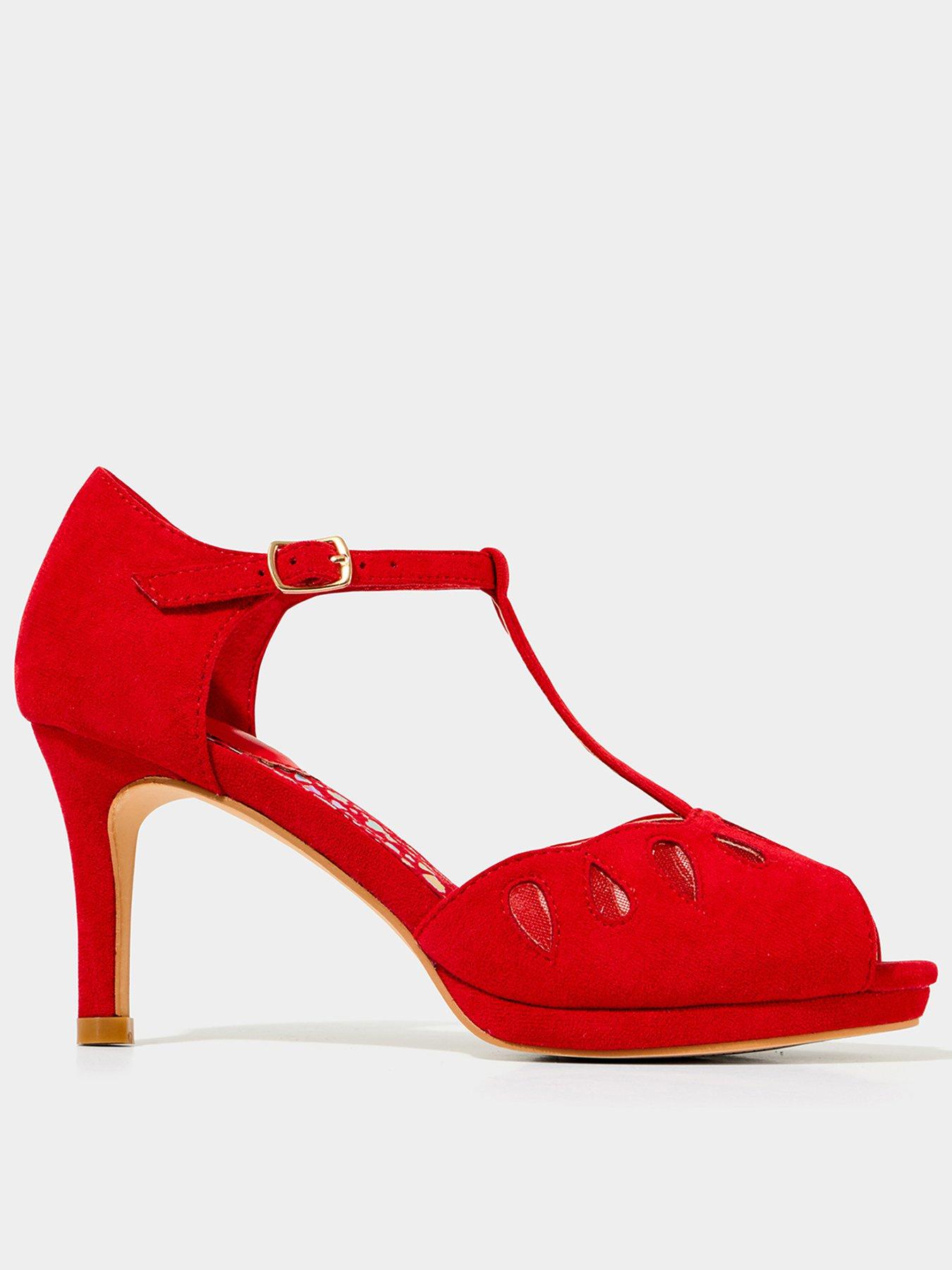 Image of Joe Browns Rebel T Bar Shoes - Red