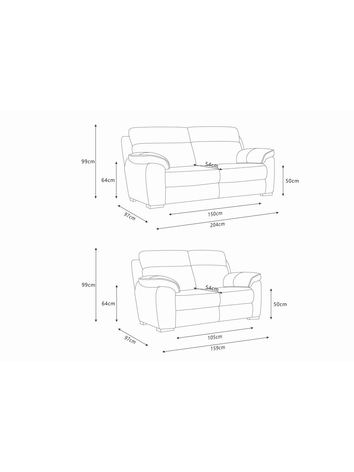 Image 7 of 7 of The Very Collection Sander Fabric 3 + 2 Sofa Set
