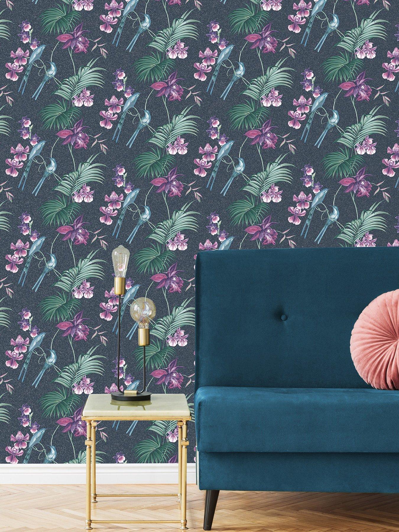 Image of Julian McDonald Utopia Navy Wallpaper