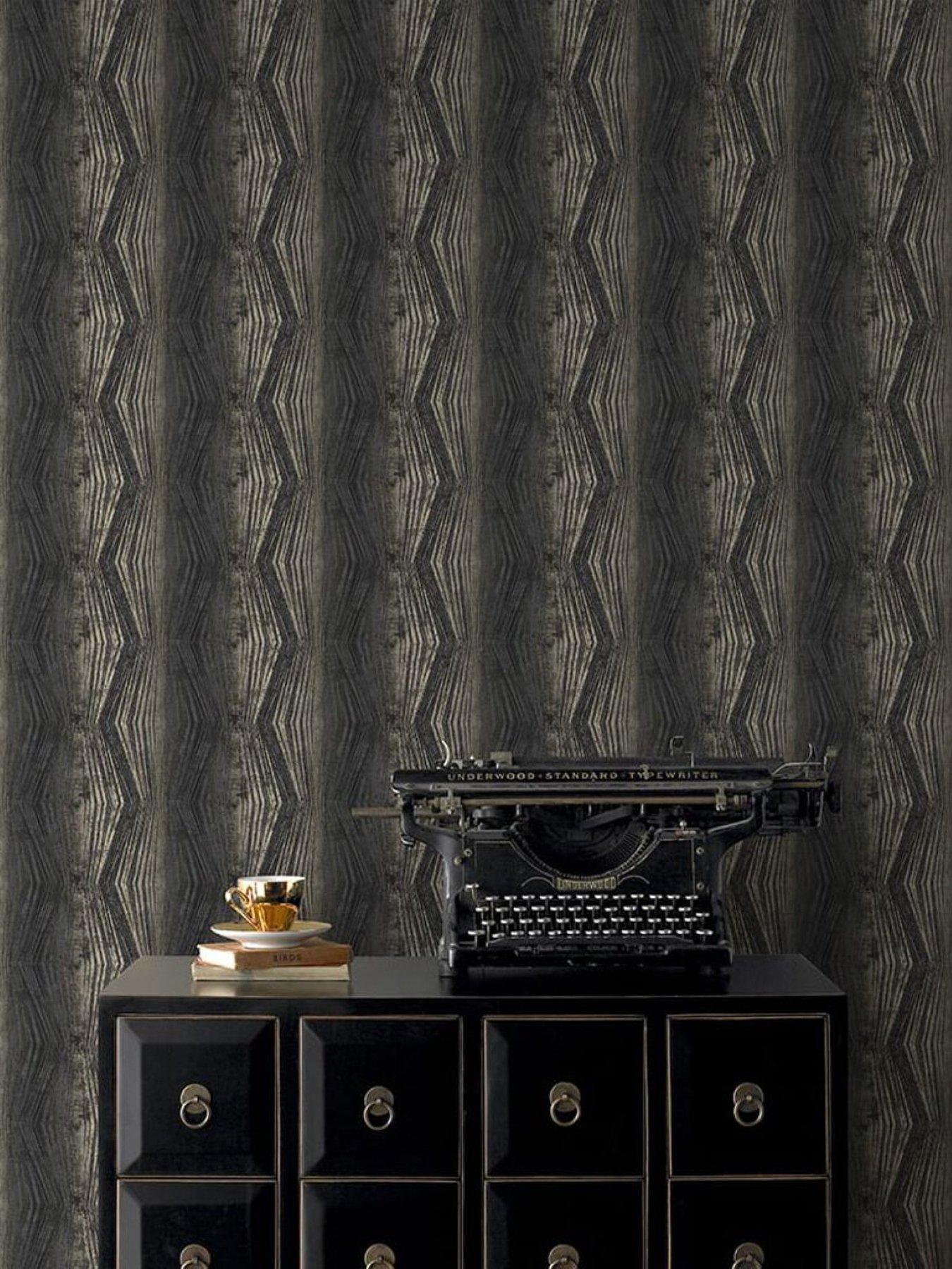 Boutique Boutique Vermeil Stripe - Charcoal Wallpaper