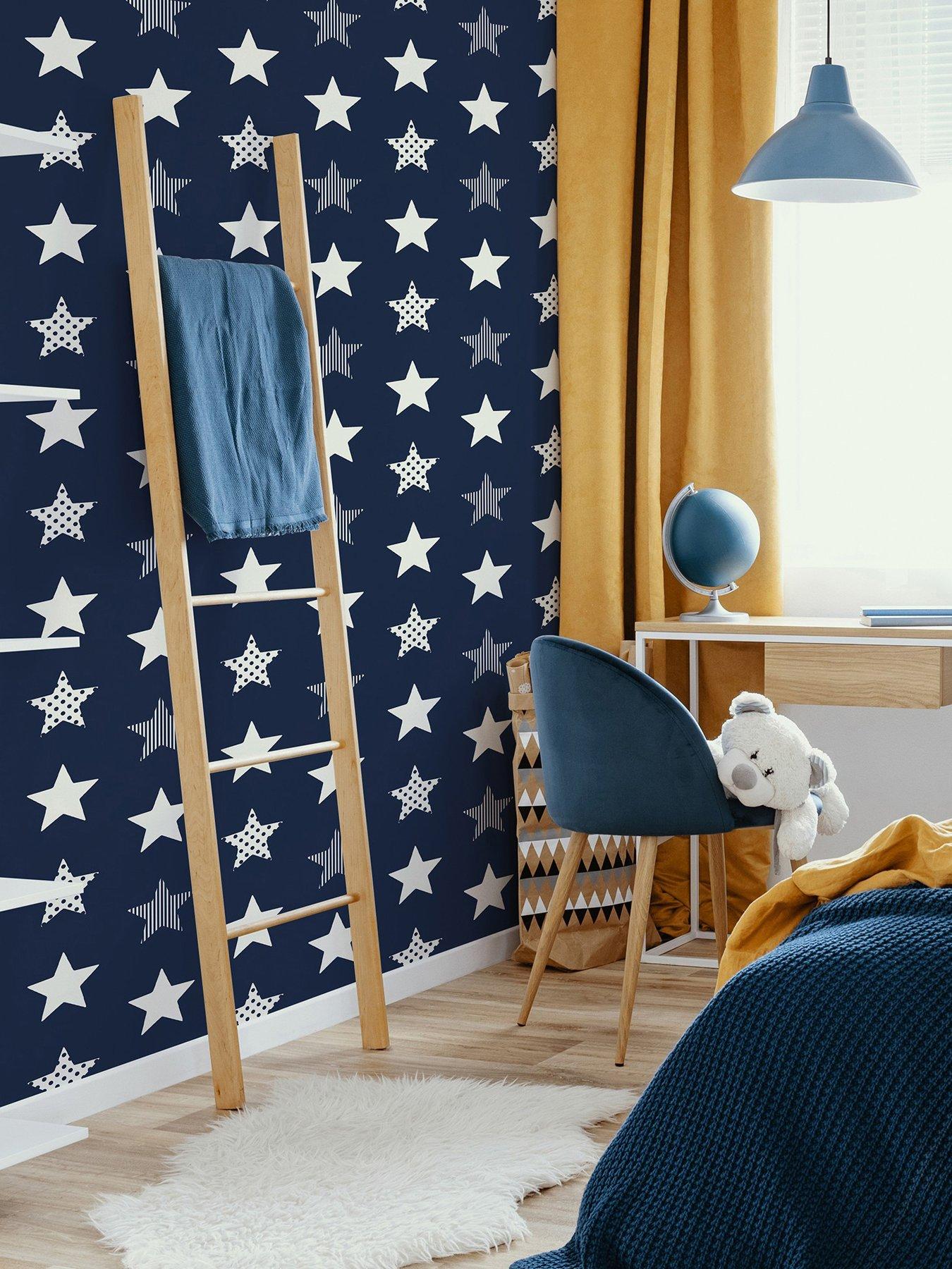 superfresco-easy-stars-navy-wallpaper