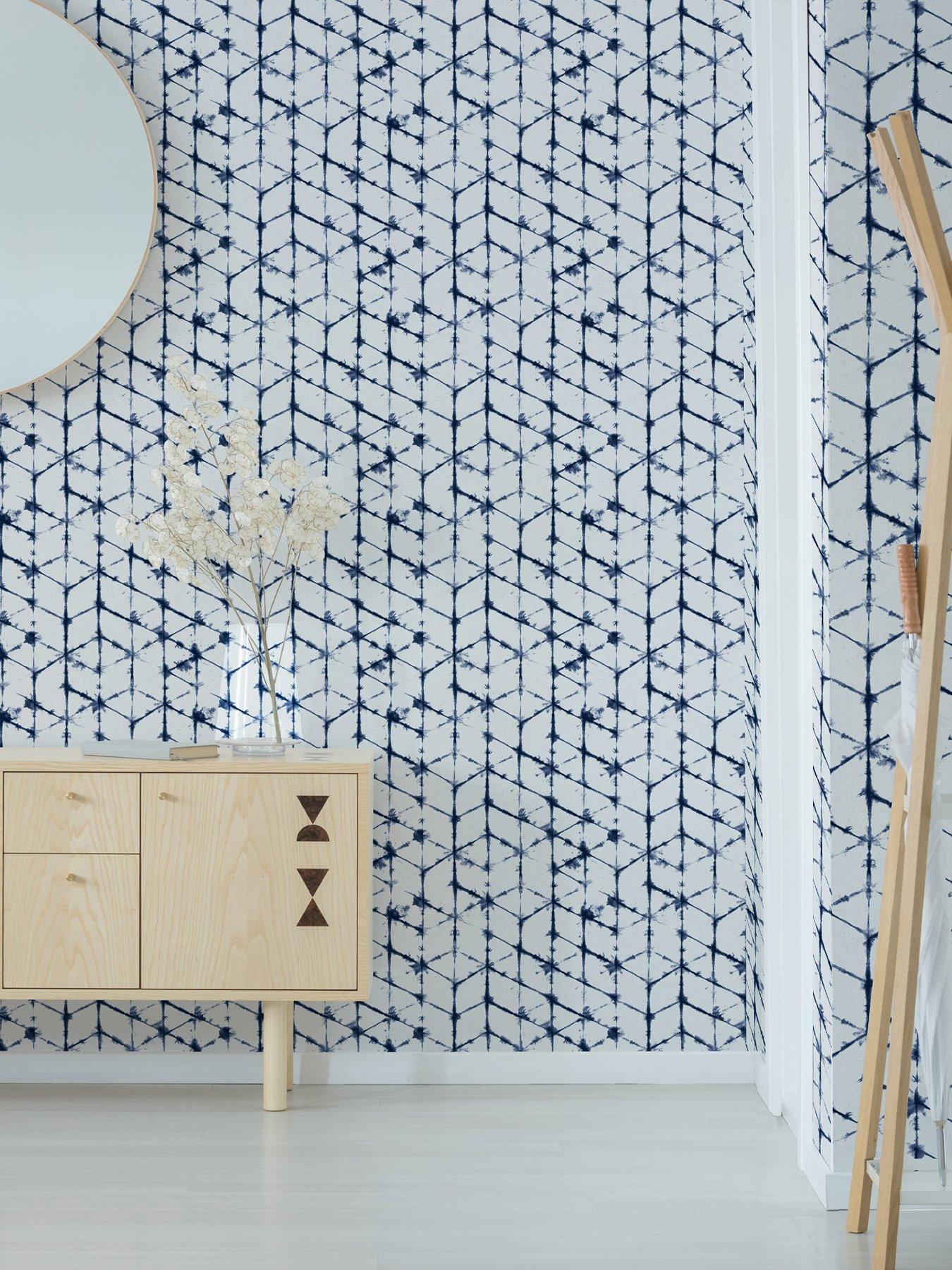 Superfresco Easy Indigo Tie Dye Wallpaper