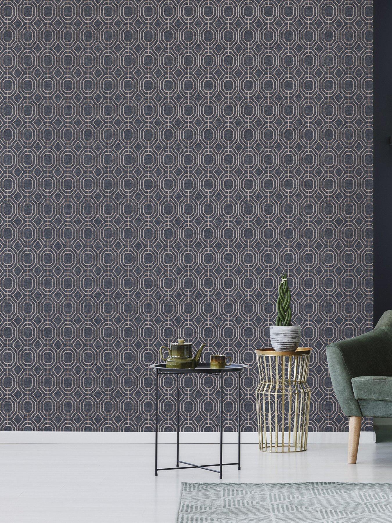 superfresco-easy-luxe-geo-navy-wallpaper