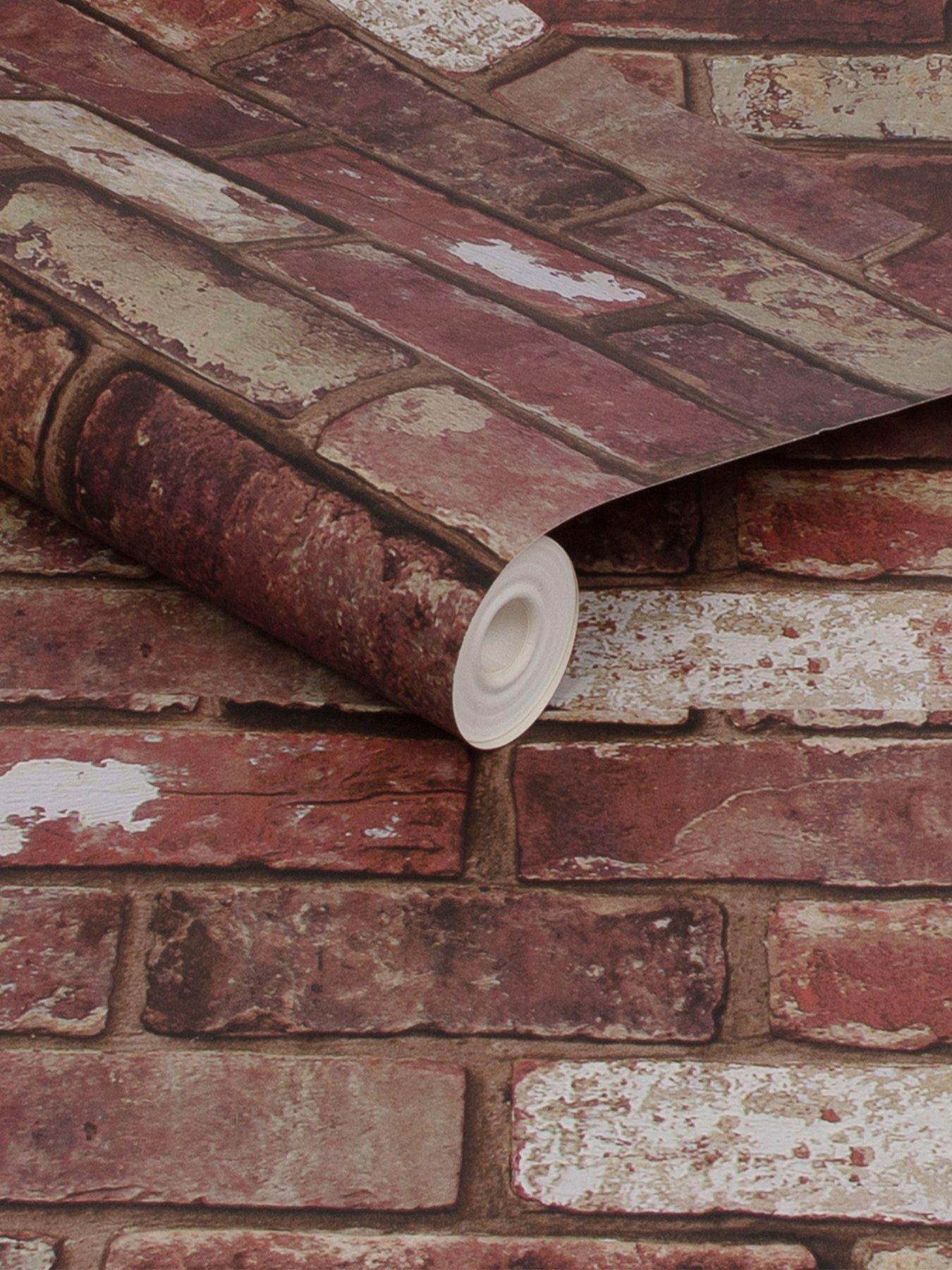Image 3 of 3 of Fresco Fresco Brick Wall - Red Wallpaper