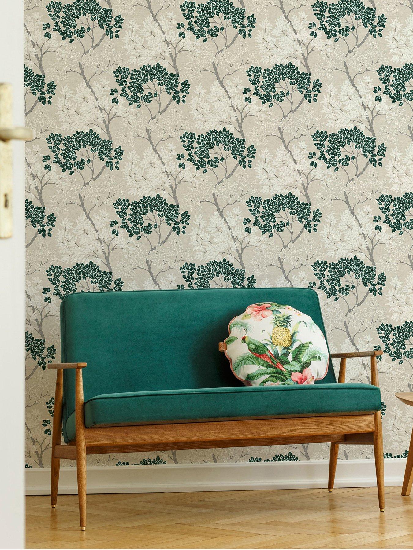 undefined Lykke Tree - Dark Green Wallpaper