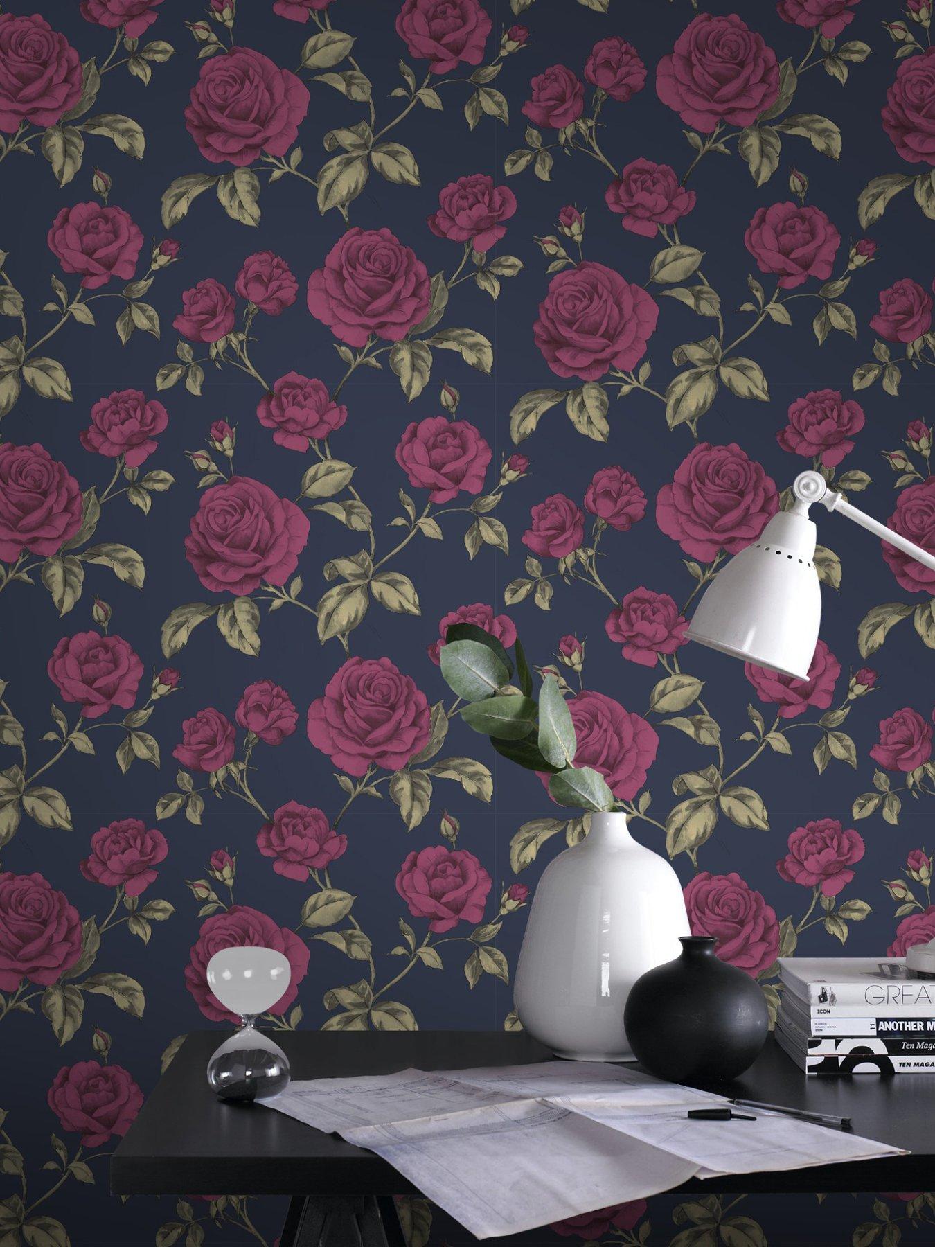 Boutique Boutique Nwg Countess - Navy Wallpaper