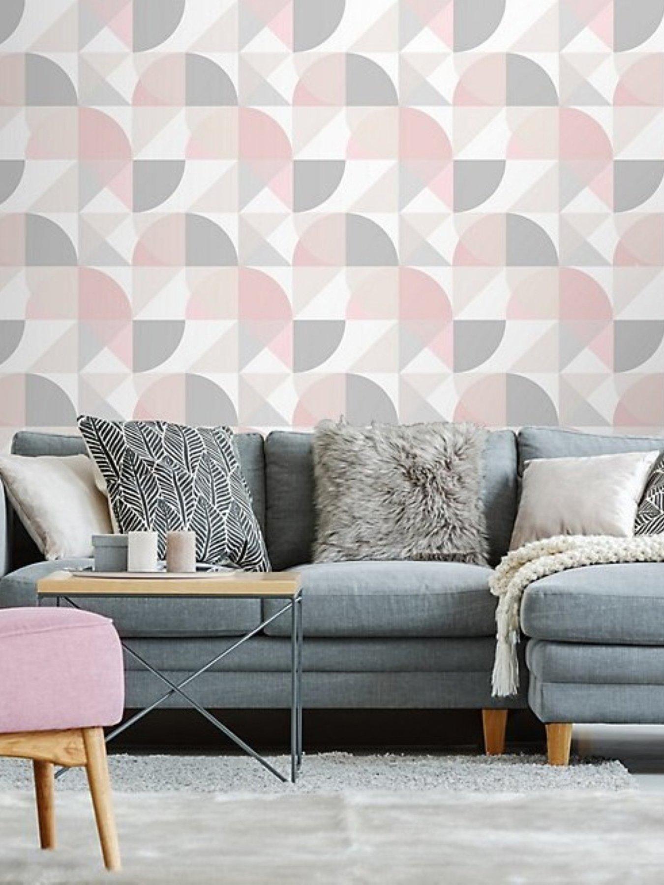 Image 1 of 2 of Boutique Graphic - Pink Wallpaper