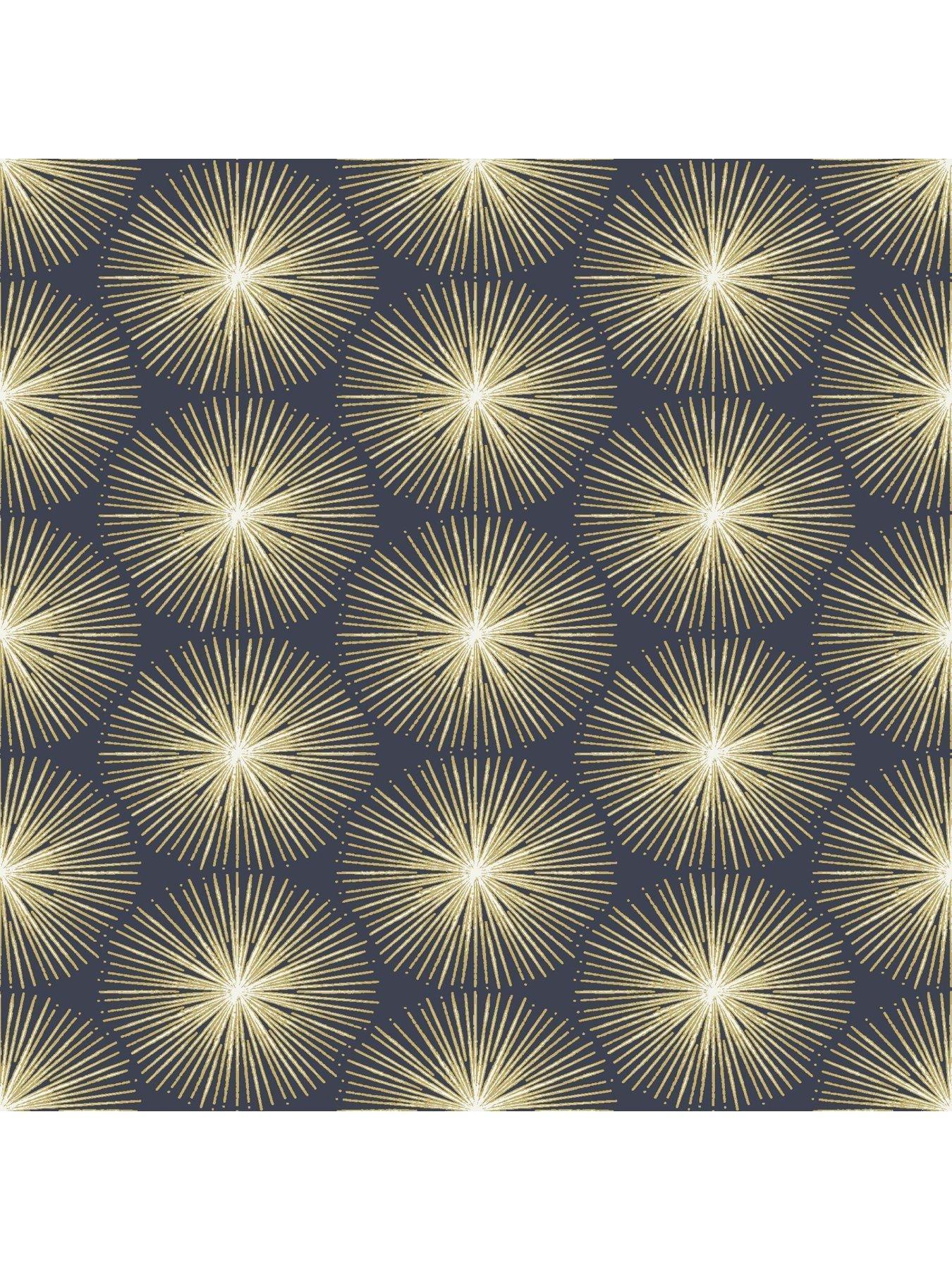 Image 2 of 3 of Sublime Fire Circle - Gold Wallpaper