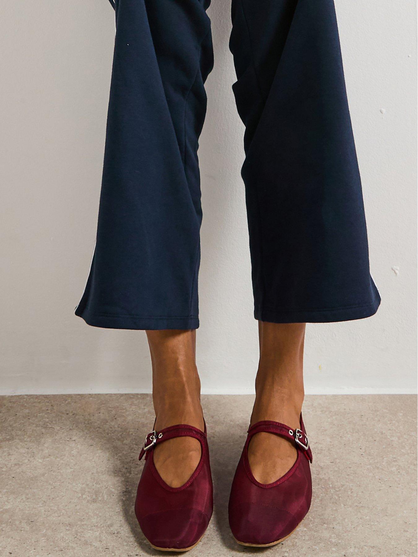 Image 1 of 8 of V by Very Mary Jane Mesh Ballet Pumps - Burgundy