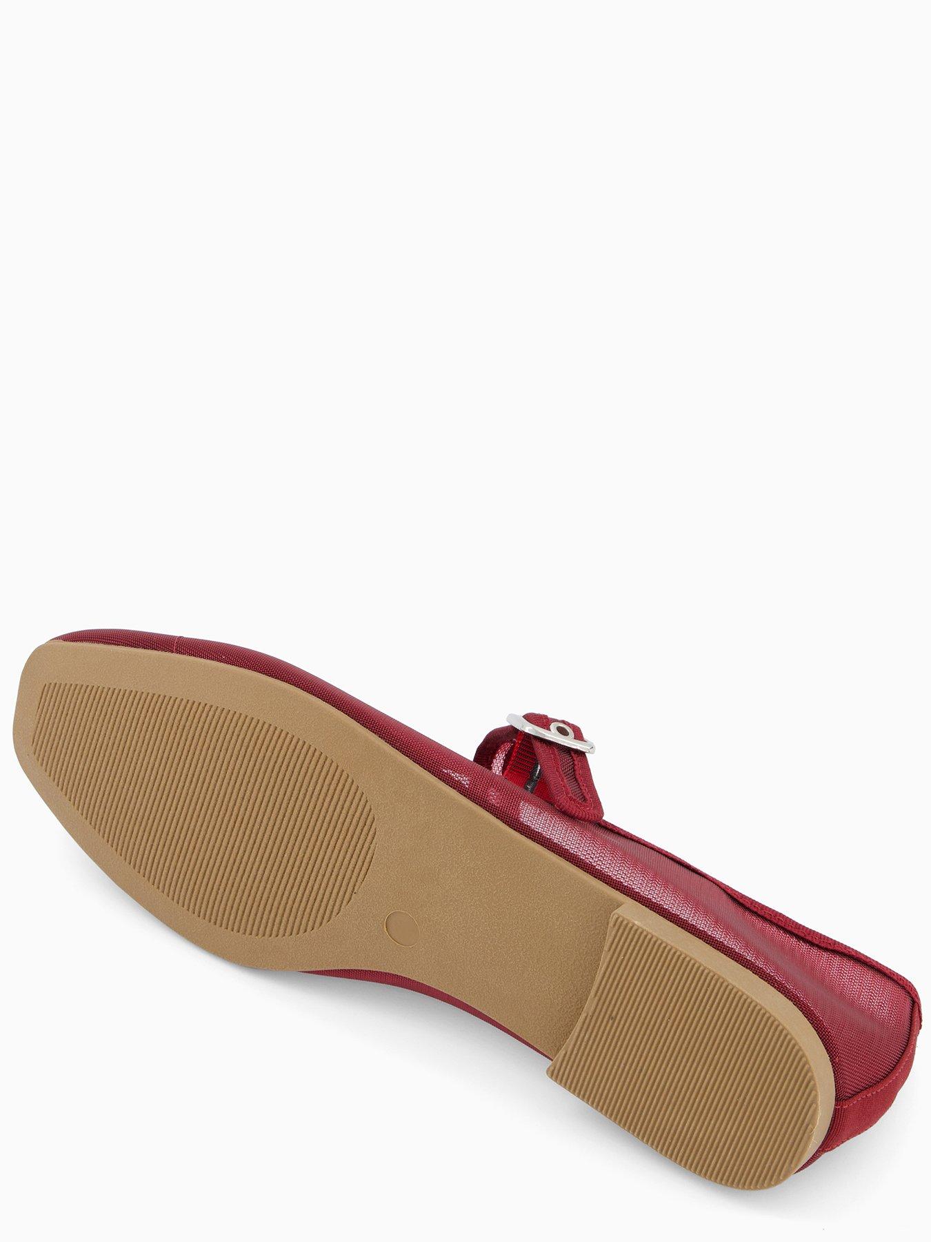 Image 6 of 8 of V by Very Mary Jane Mesh Ballet Pumps - Burgundy
