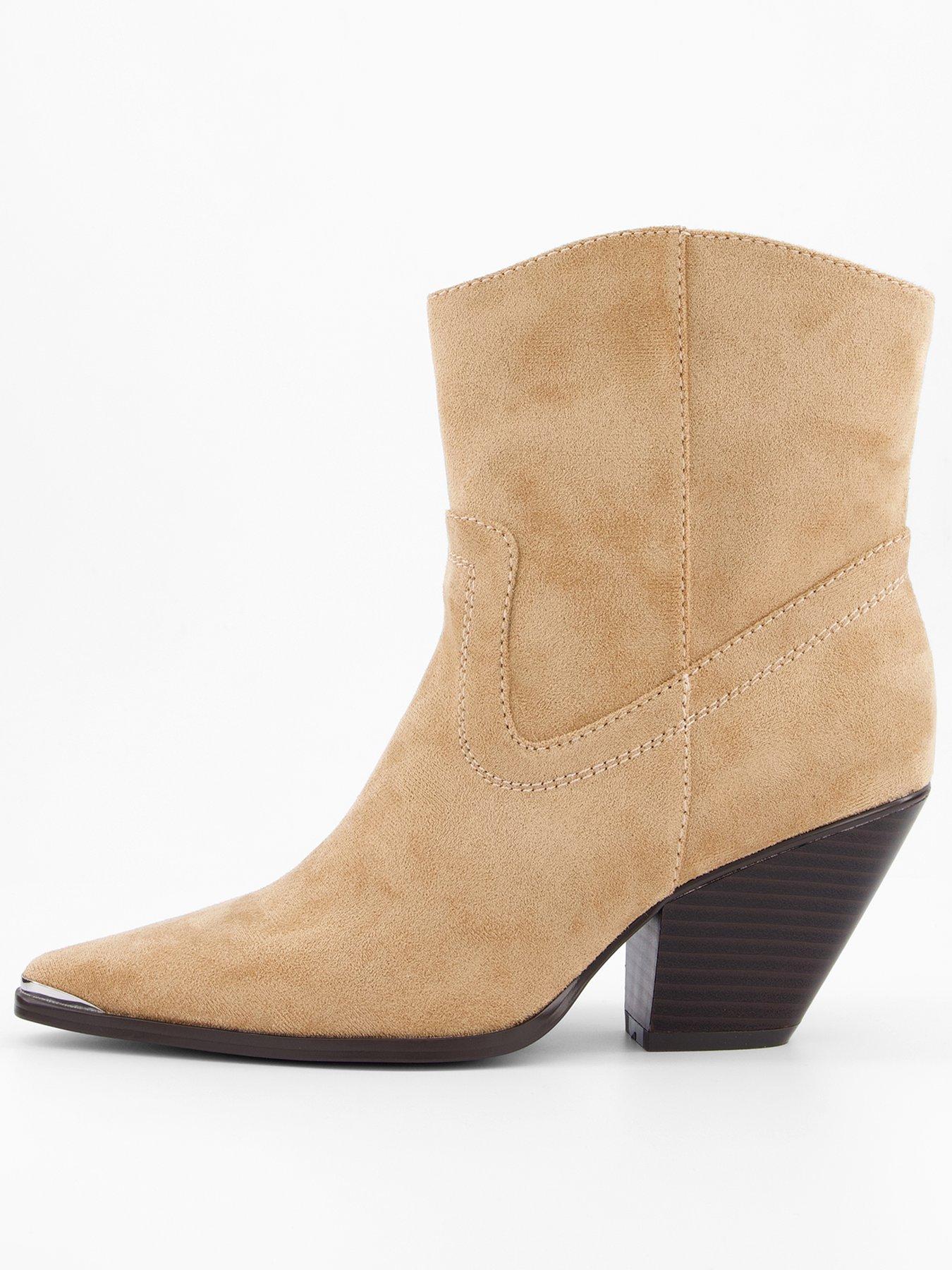 V by Very Western Ankle Boot - Brown