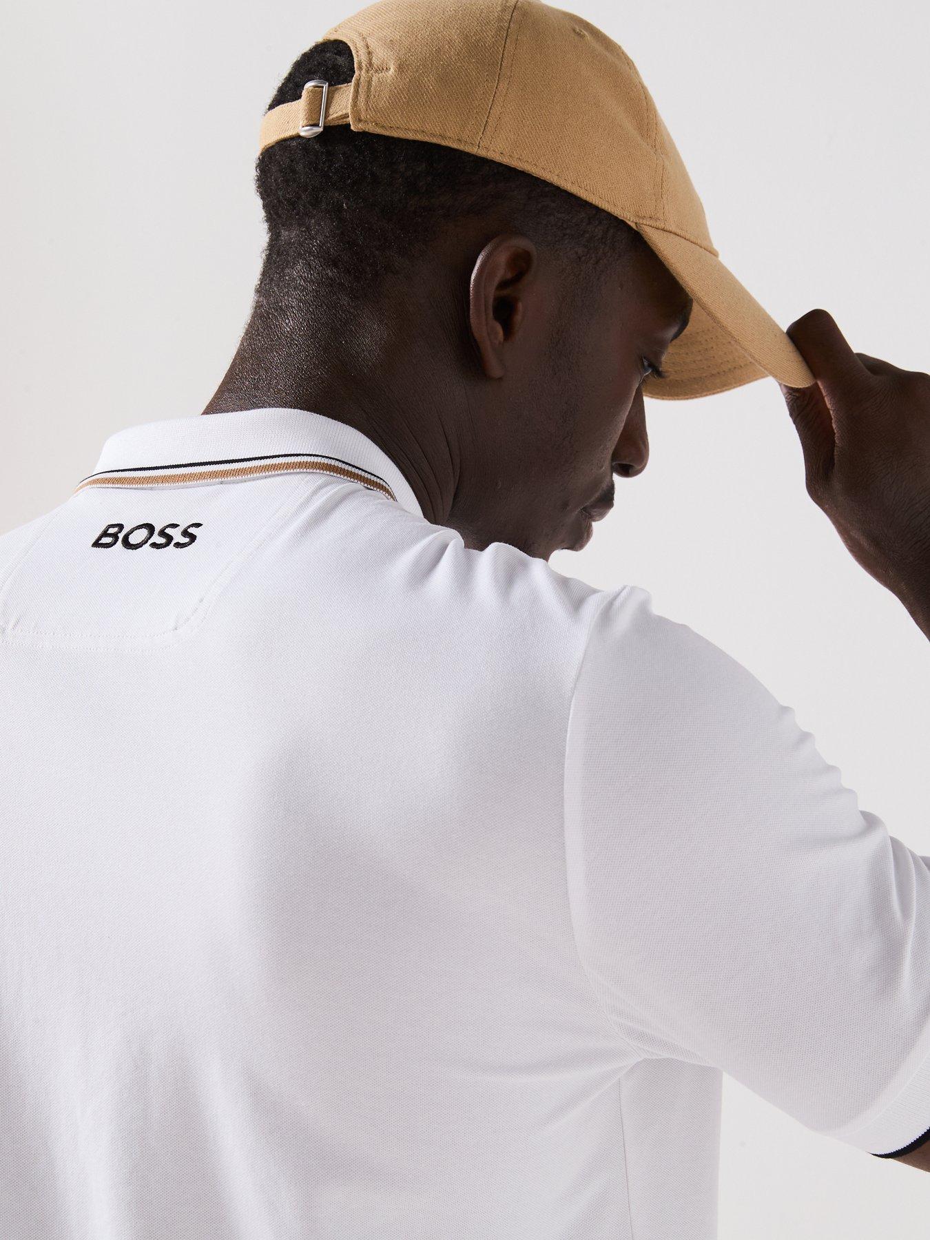 Image 5 of 5 of BOSS Mens Golf Paddy Pro Regular Fit Polo T-Shirt - White